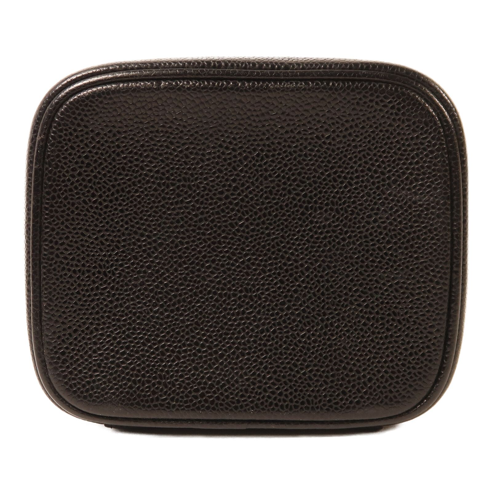 Black Cowhide Leather Vanity Case Kinsaku Handmade Bag Calfskin (cowhide) — view 4
