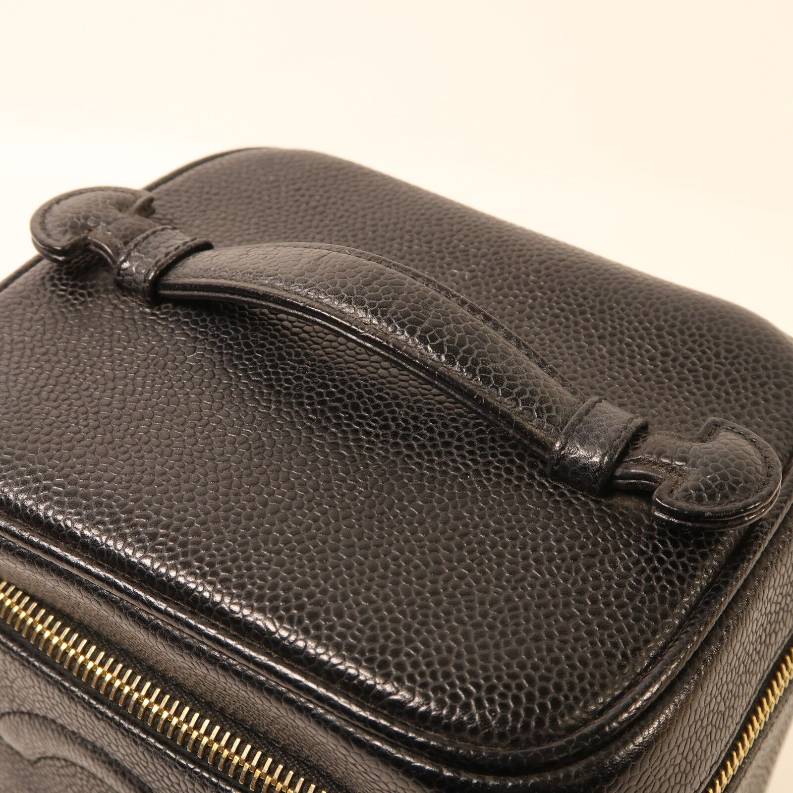Black Cowhide Leather Vanity Case Kinsaku Handmade Bag Calfskin (cowhide) — view 8