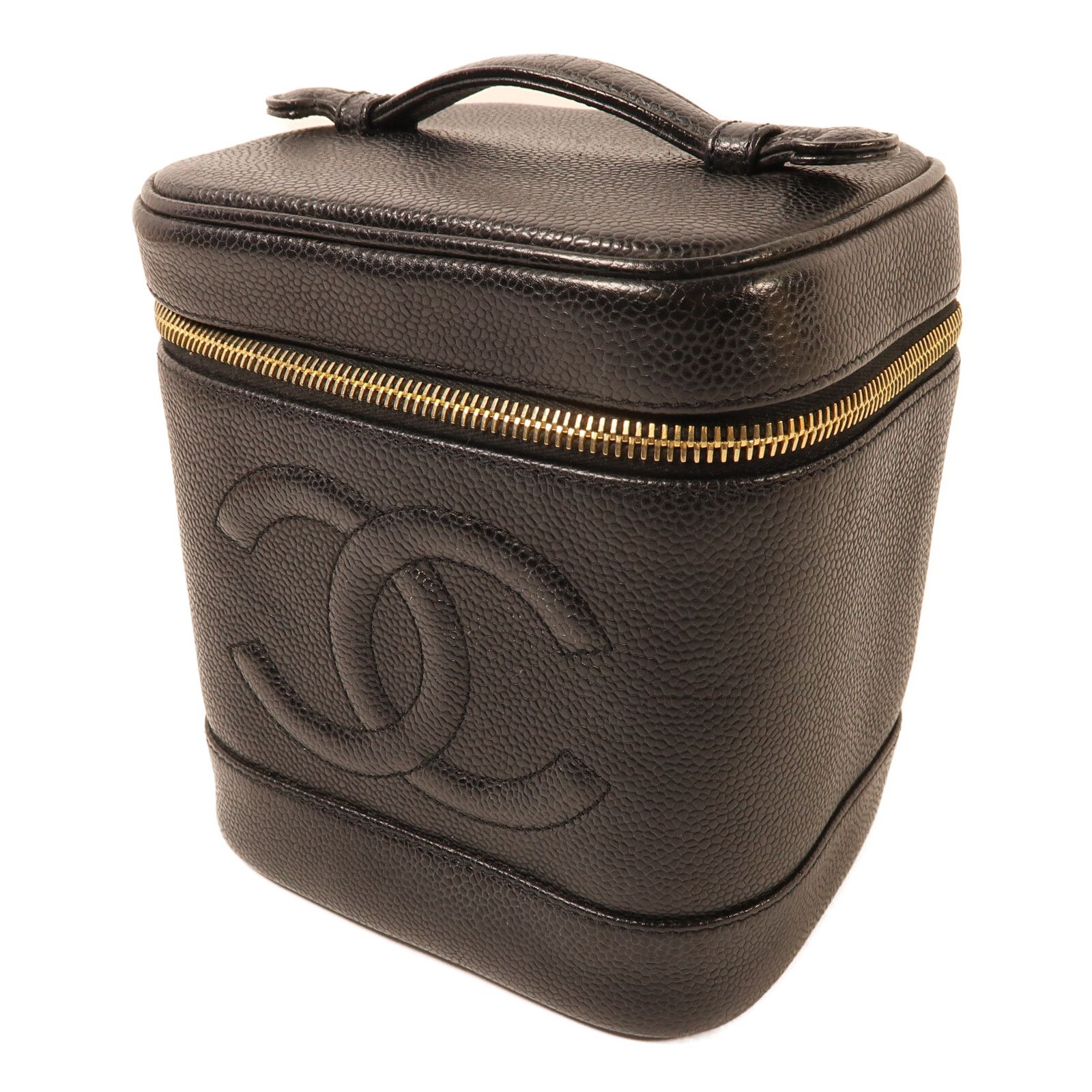 Black Cowhide Leather Vanity Case Kinsaku Handmade Bag Calfskin (cowhide) — view 9