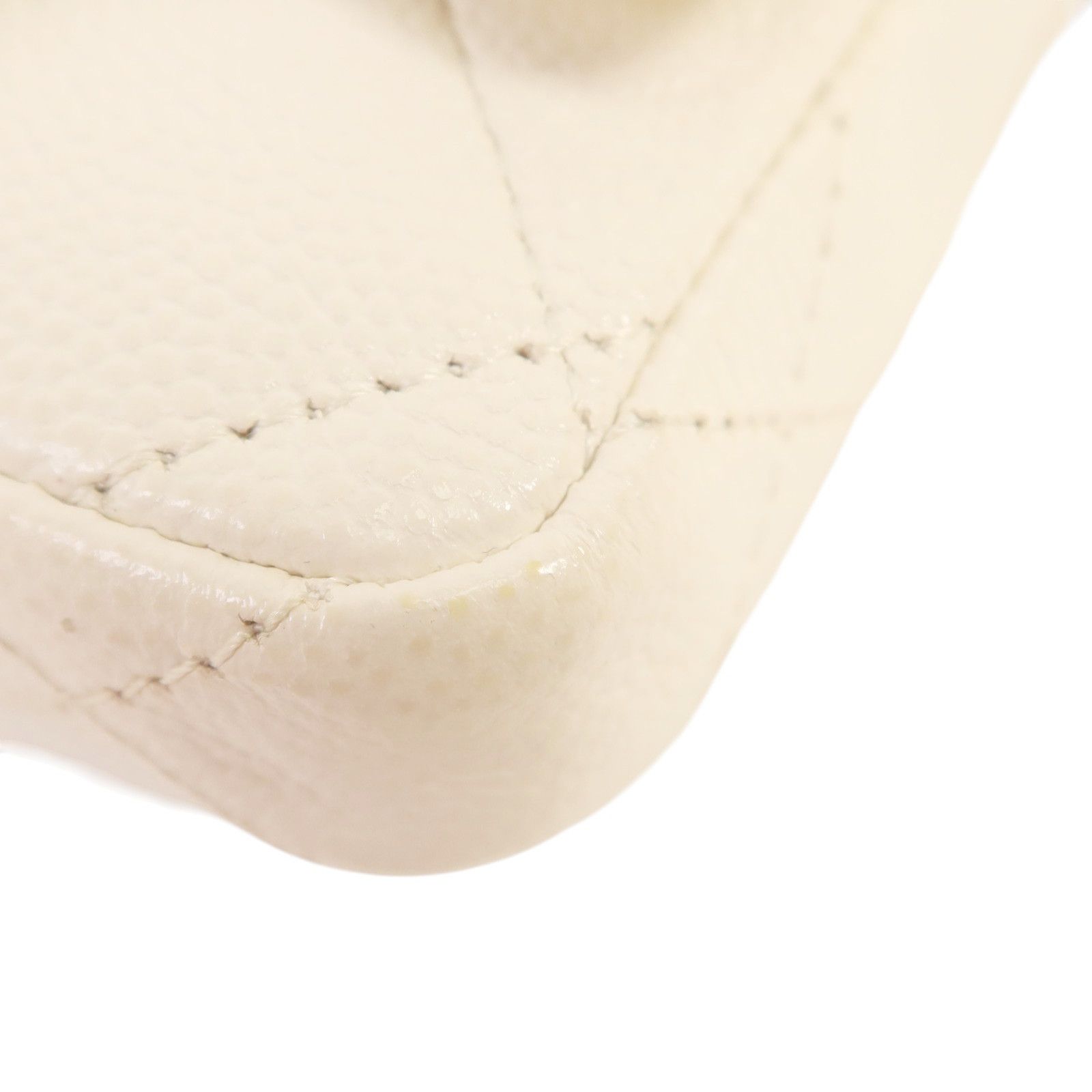 White Caviar Leather Micro Belt Bag — view 12