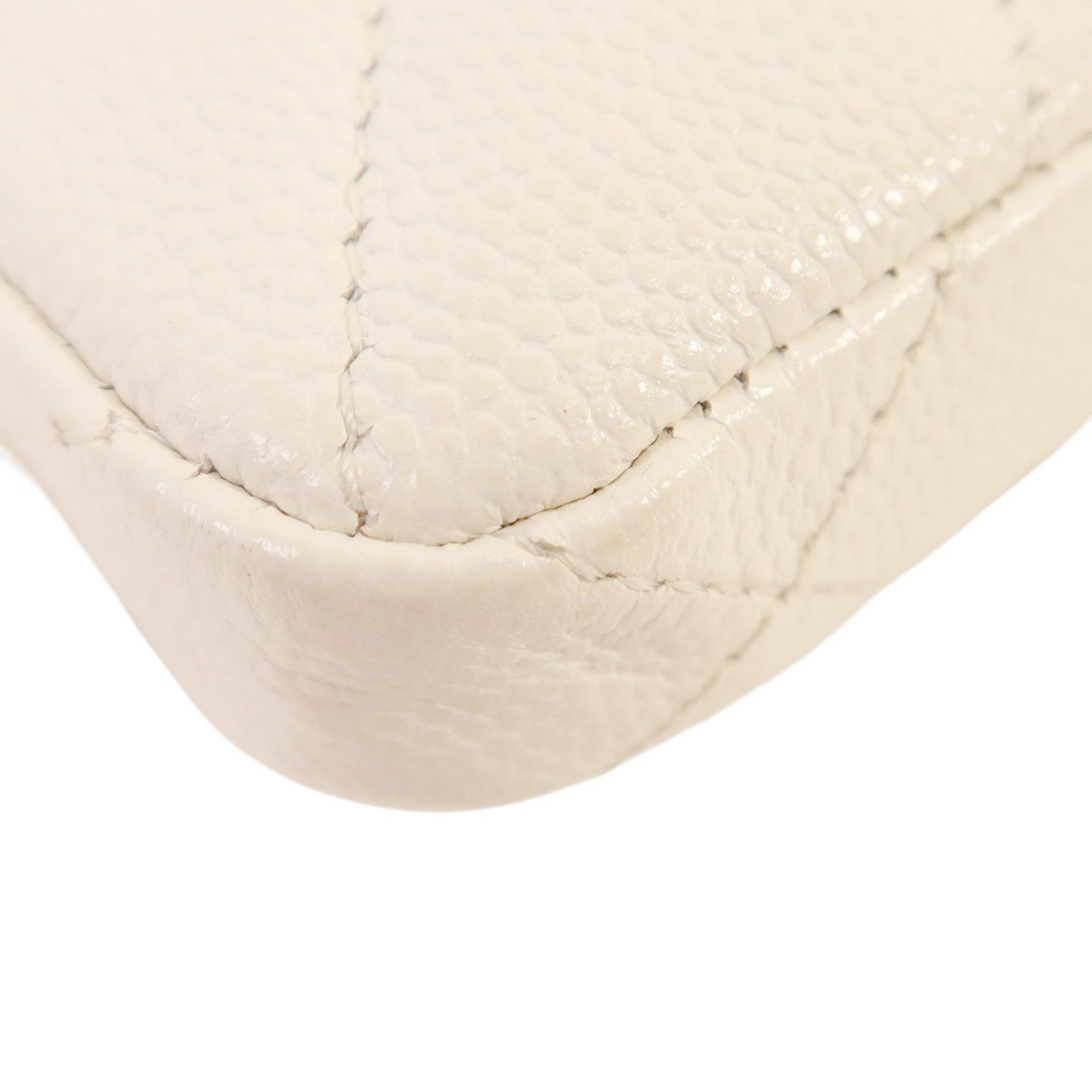 White Caviar Leather Micro Belt Bag — view 13