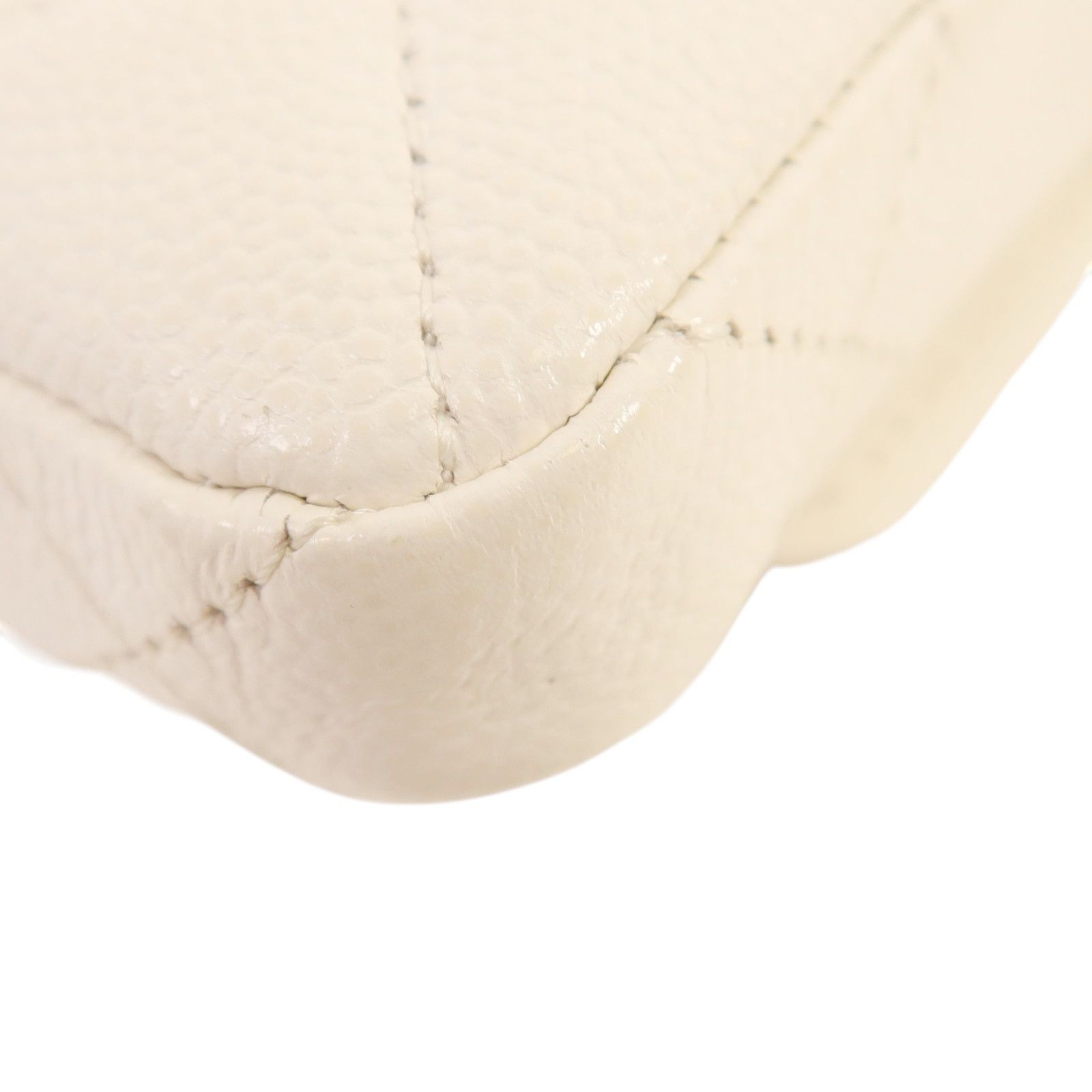 White Caviar Leather Micro Belt Bag — view 14