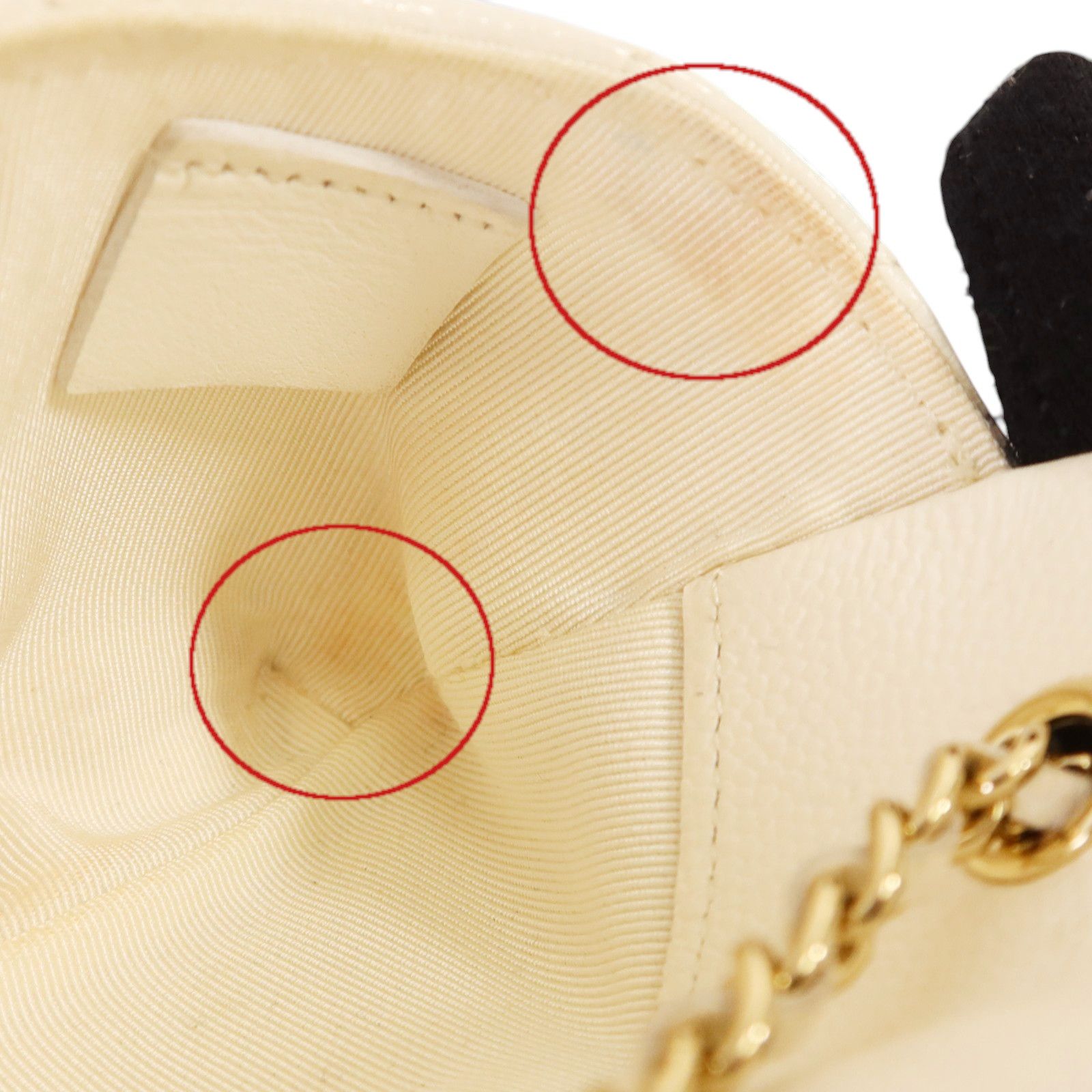 White Caviar Leather Micro Belt Bag — view 18