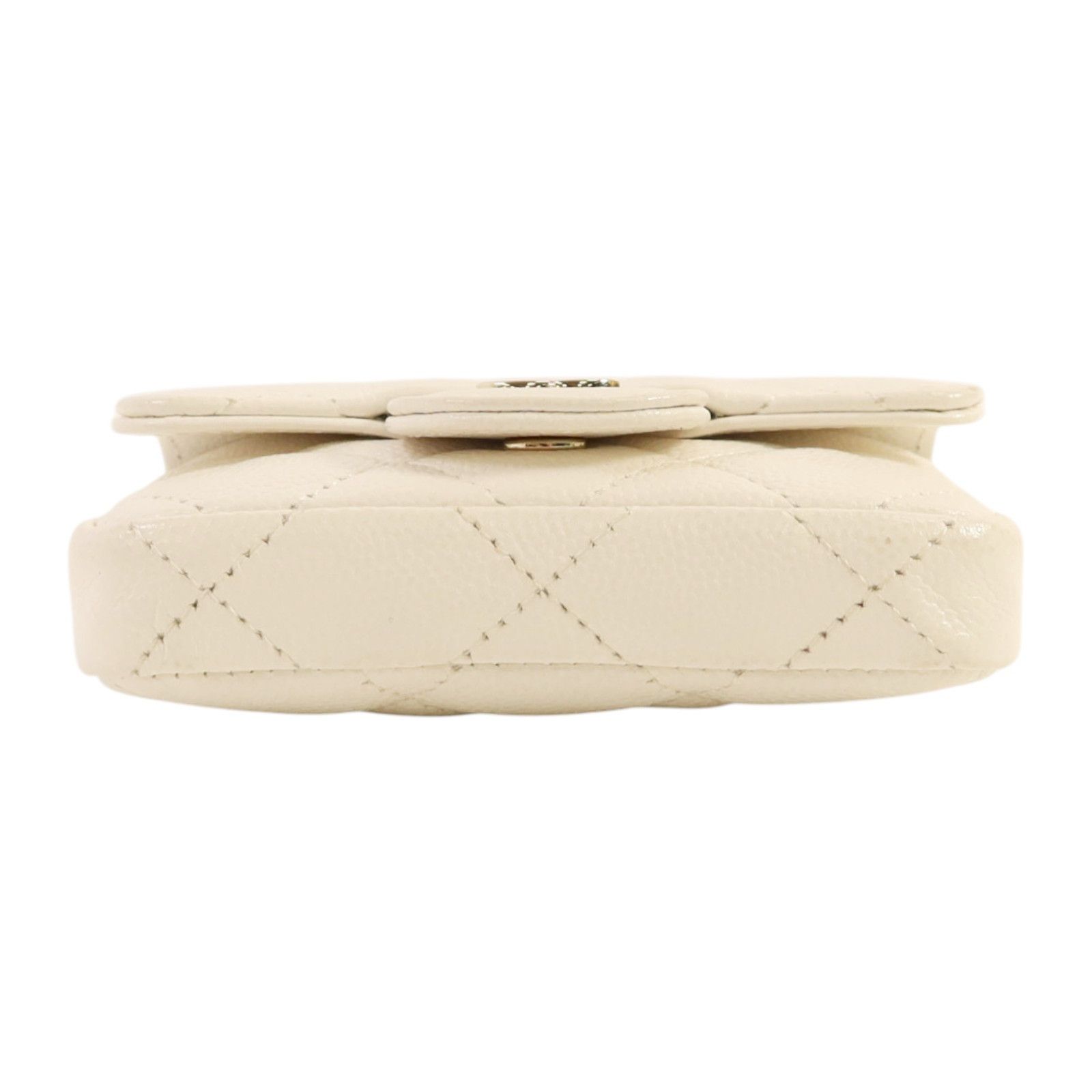 White Caviar Leather Micro Belt Bag — view 4