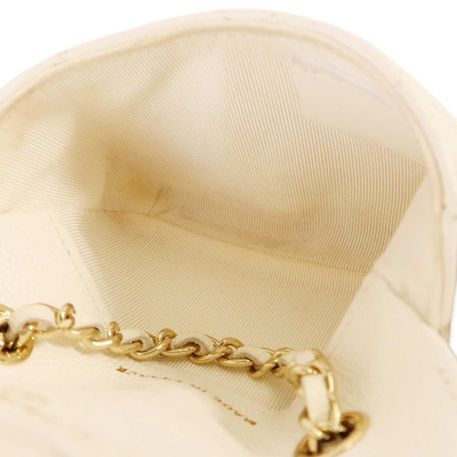 White Caviar Leather Micro Belt Bag — view 5