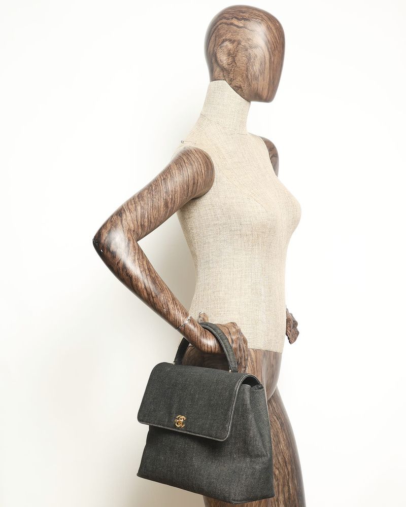 Kelly Denim Top Handle Bag — view 13
