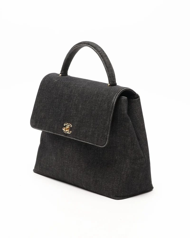Kelly Denim Top Handle Bag — view 3