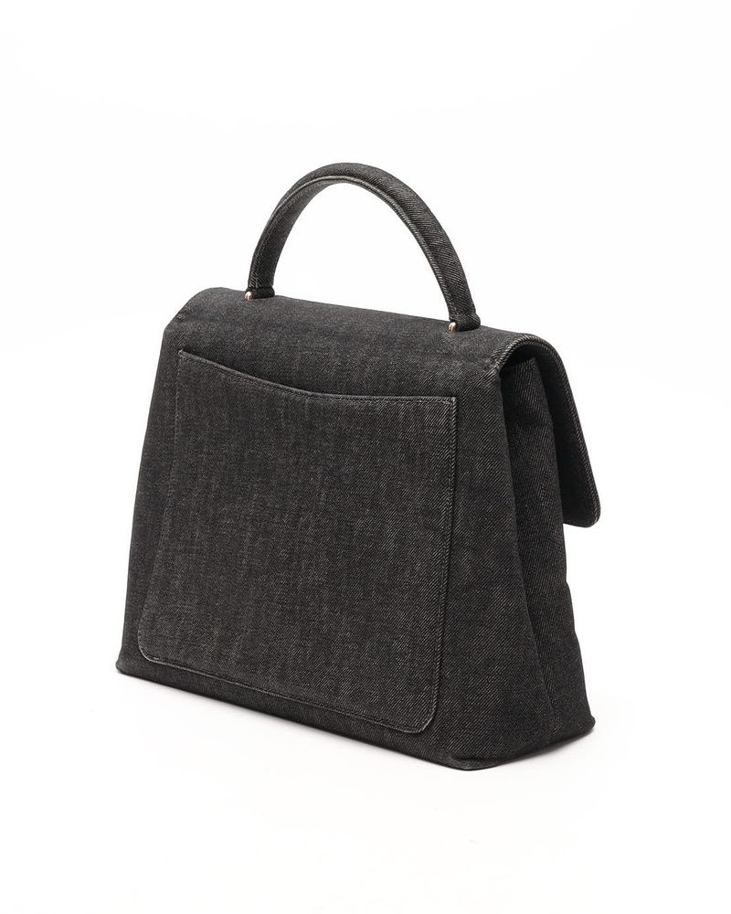 Kelly Denim Top Handle Bag — view 4