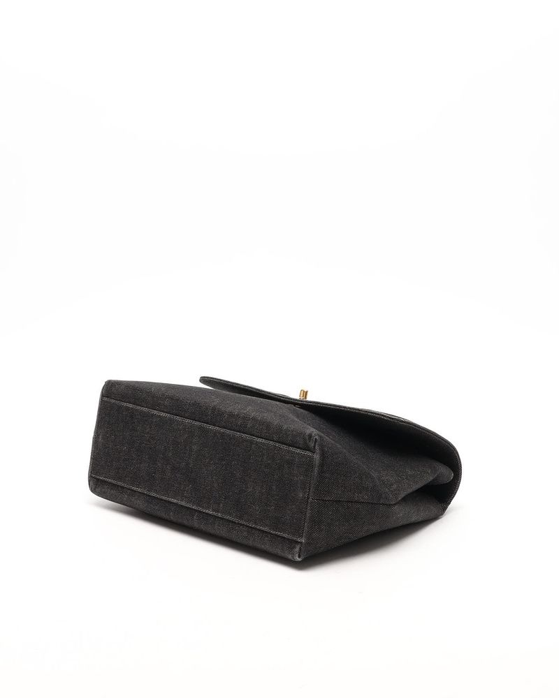 Kelly Denim Top Handle Bag — view 5