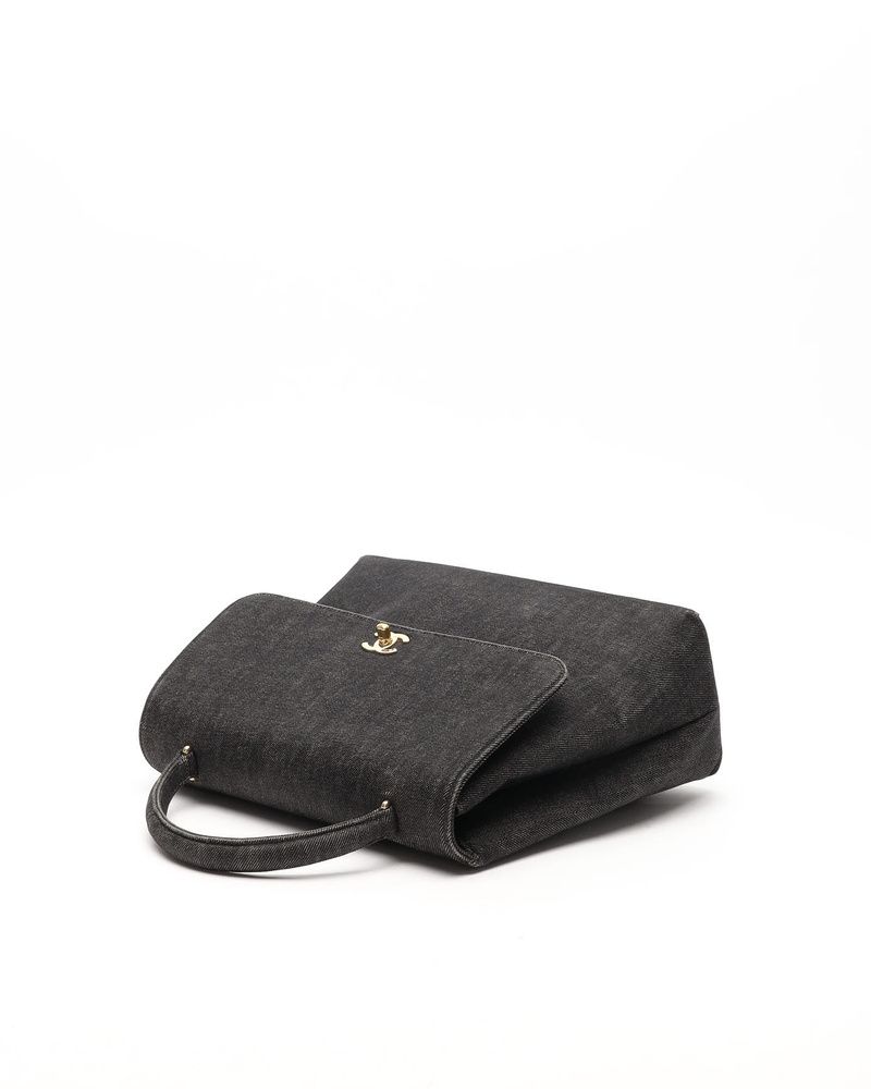 Kelly Denim Top Handle Bag — view 6