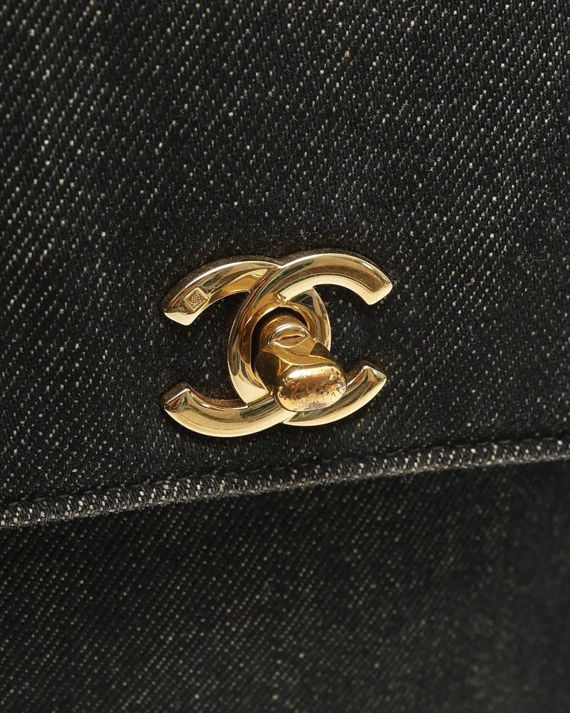 Kelly Denim Top Handle Bag — view 7