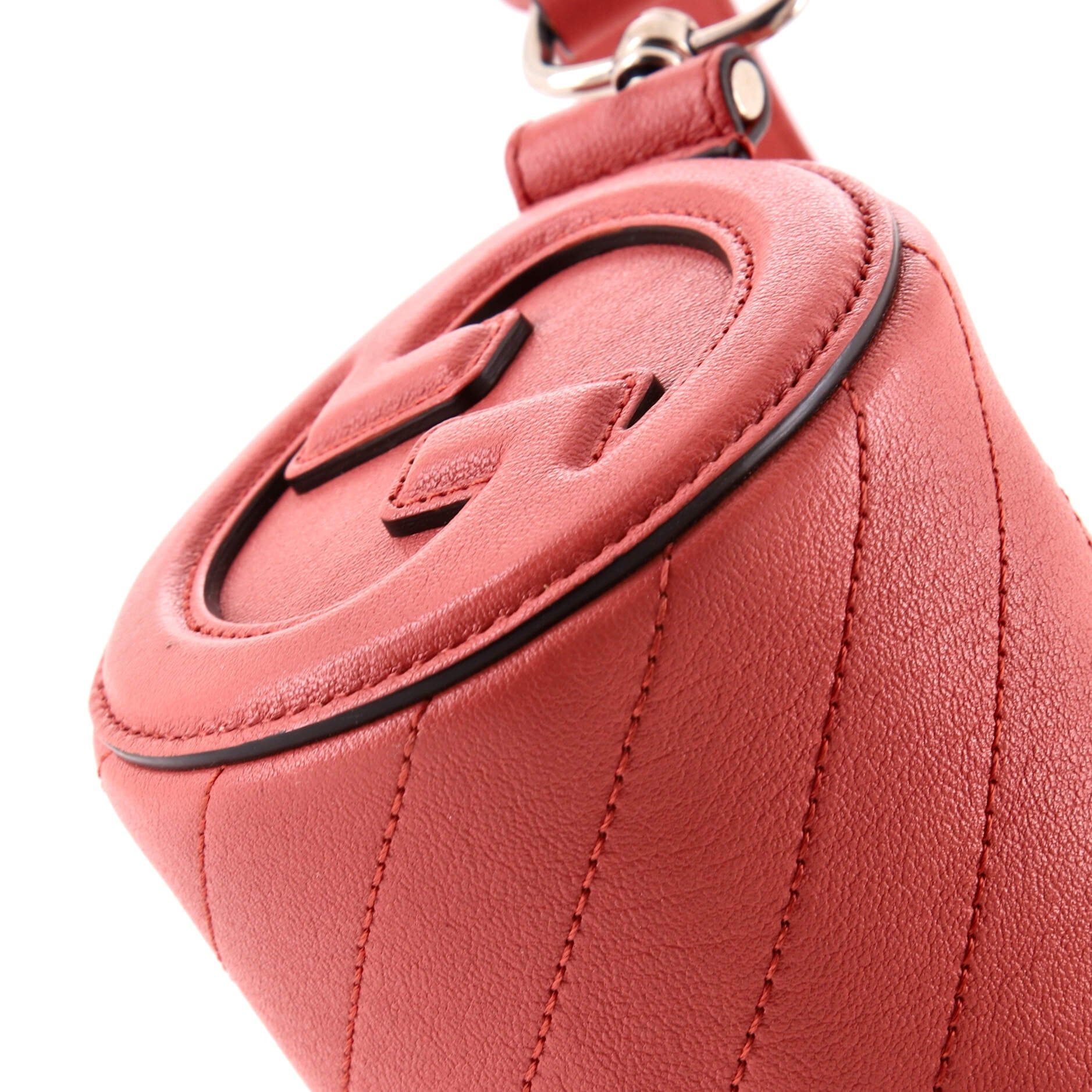 Sakai Be Green Calfskin Diagonal Stitched Mini Blondie Barrel Shoulder Bag — view 6