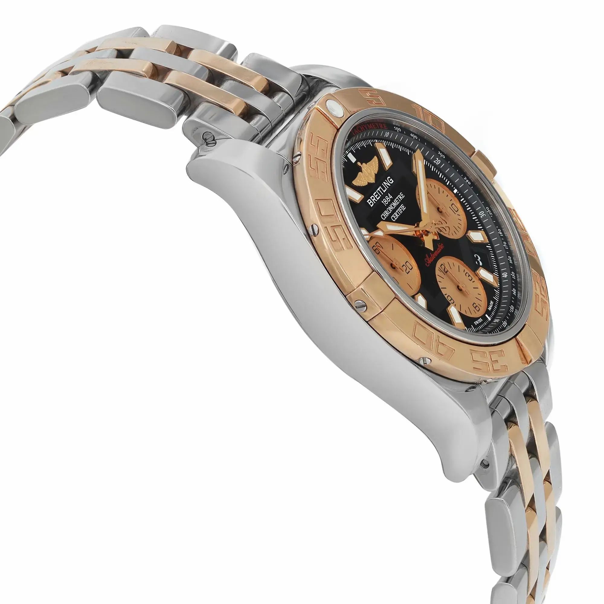 Chronomat 41 18K Rose Gold Steel Black Dial Watch CB014012/BA53-378C — view 4
