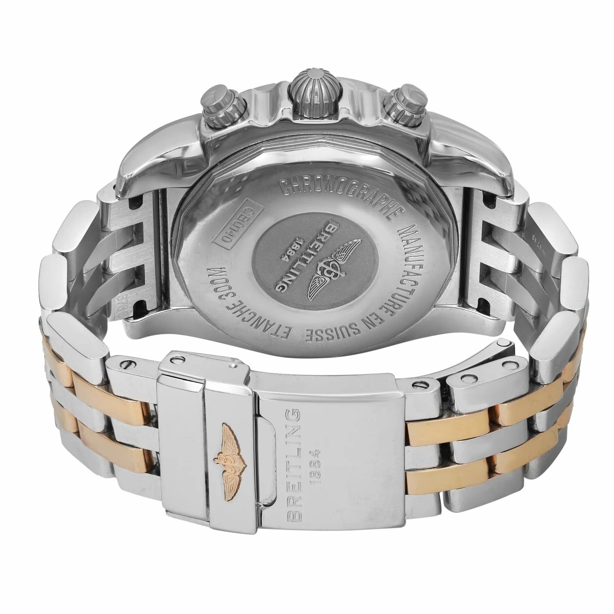 Chronomat 41 18K Rose Gold Steel Black Dial Watch CB014012/BA53-378C — view 5