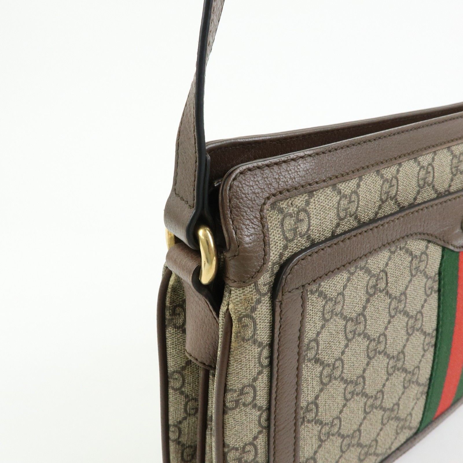 GG Supreme Monogram Web Medium Ophidia Shoulder Bag Beige New Acero — view 11