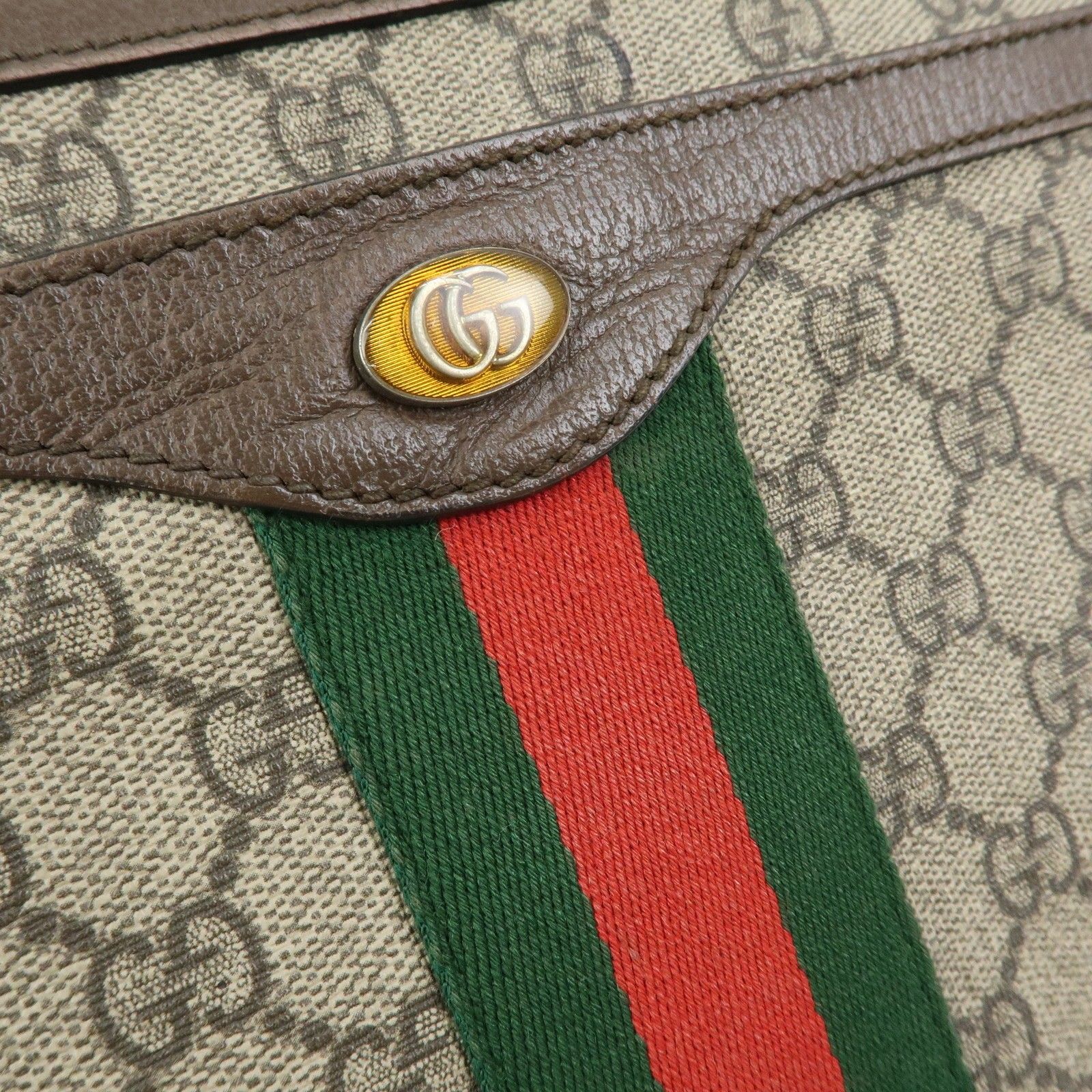 GG Supreme Monogram Web Medium Ophidia Shoulder Bag Beige New Acero — view 13