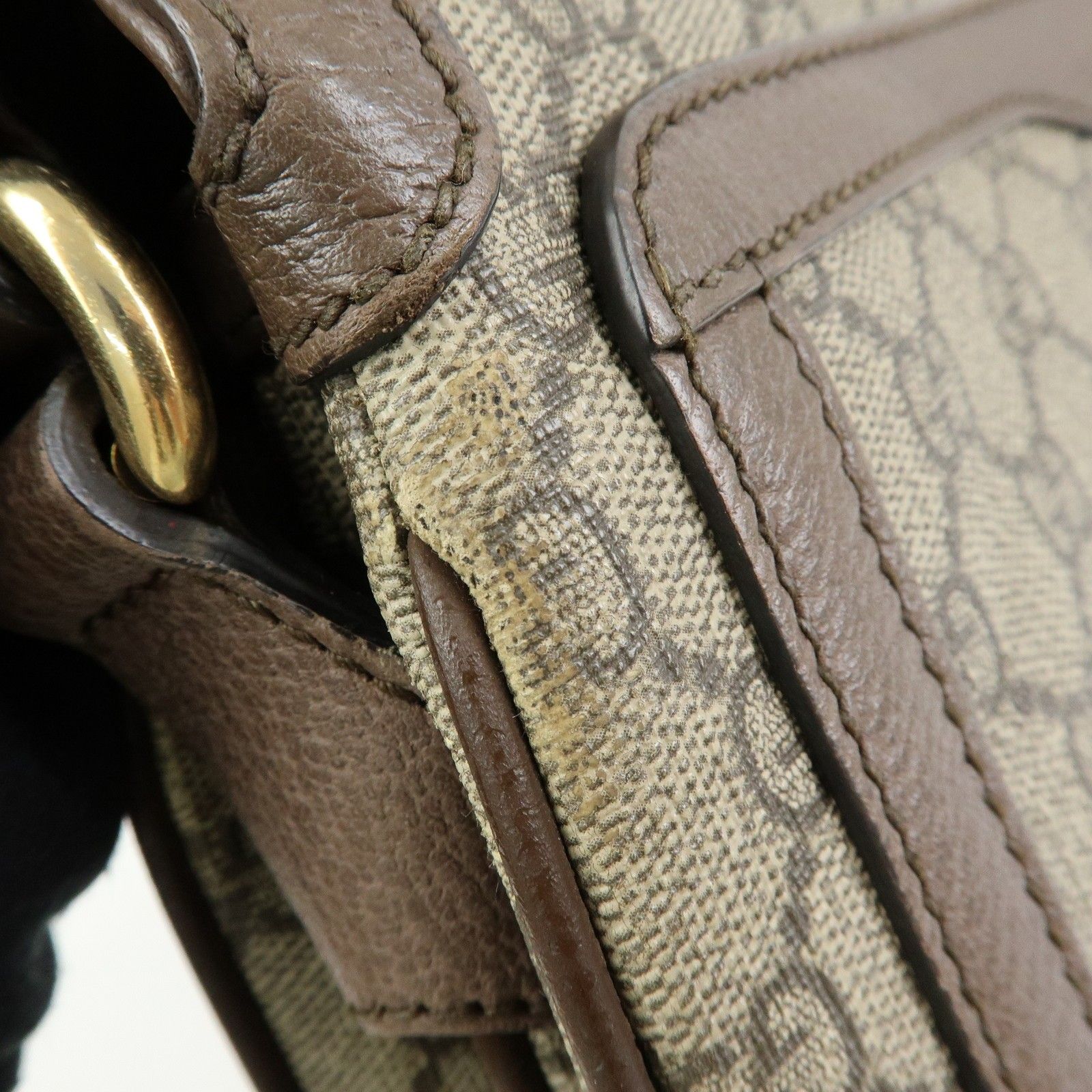 GG Supreme Monogram Web Medium Ophidia Shoulder Bag Beige New Acero — view 14