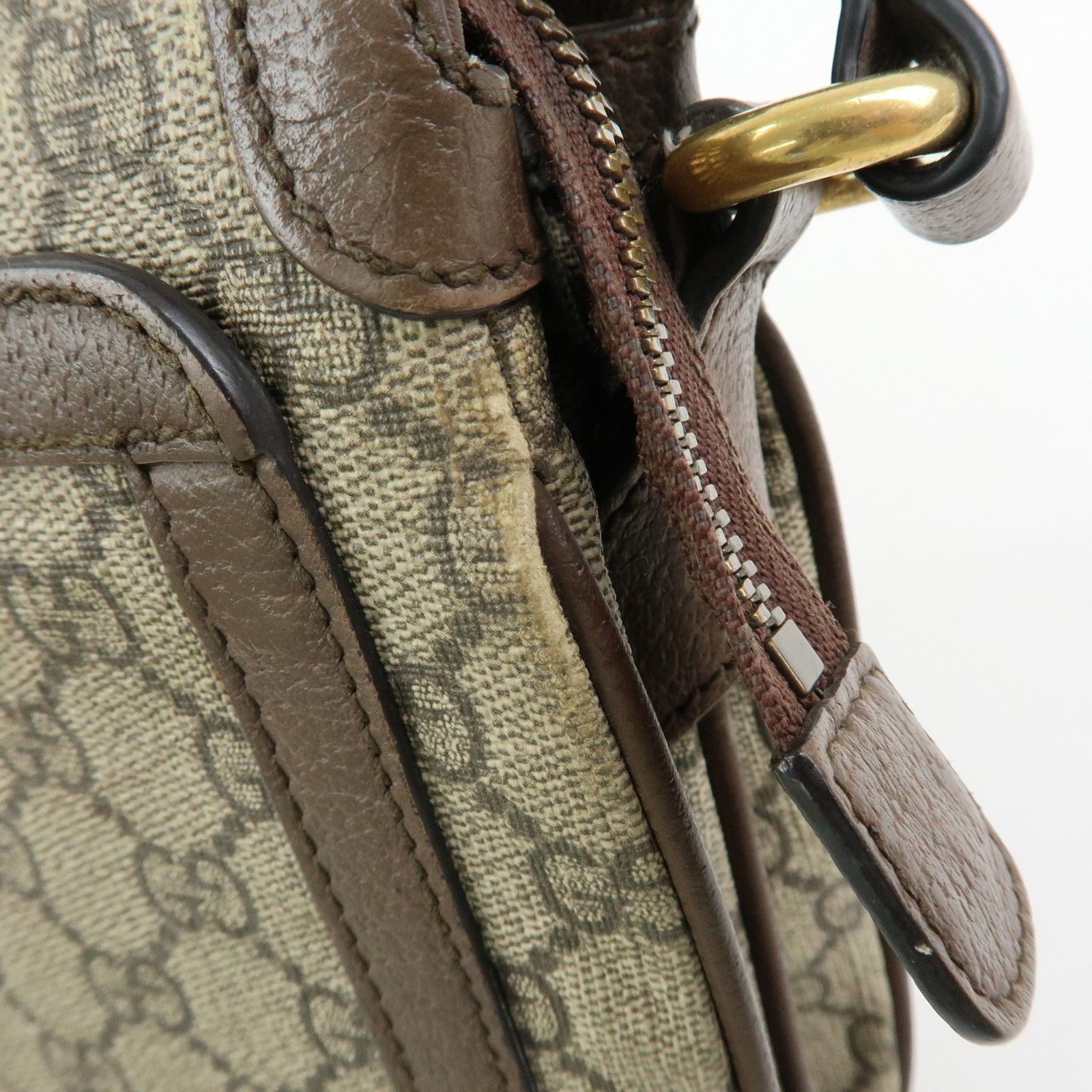 GG Supreme Monogram Web Medium Ophidia Shoulder Bag Beige New Acero — view 15