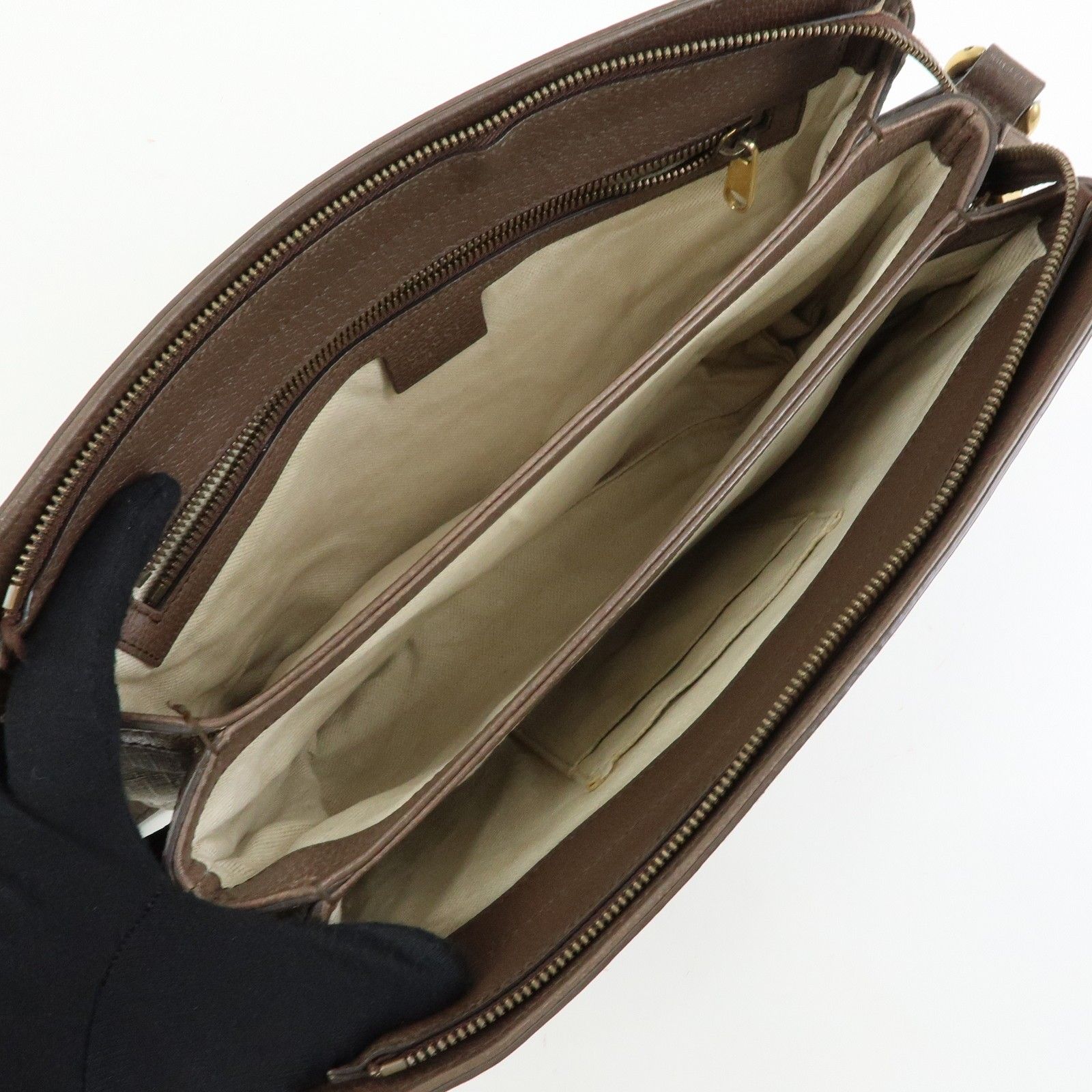 GG Supreme Monogram Web Medium Ophidia Shoulder Bag Beige New Acero — view 19