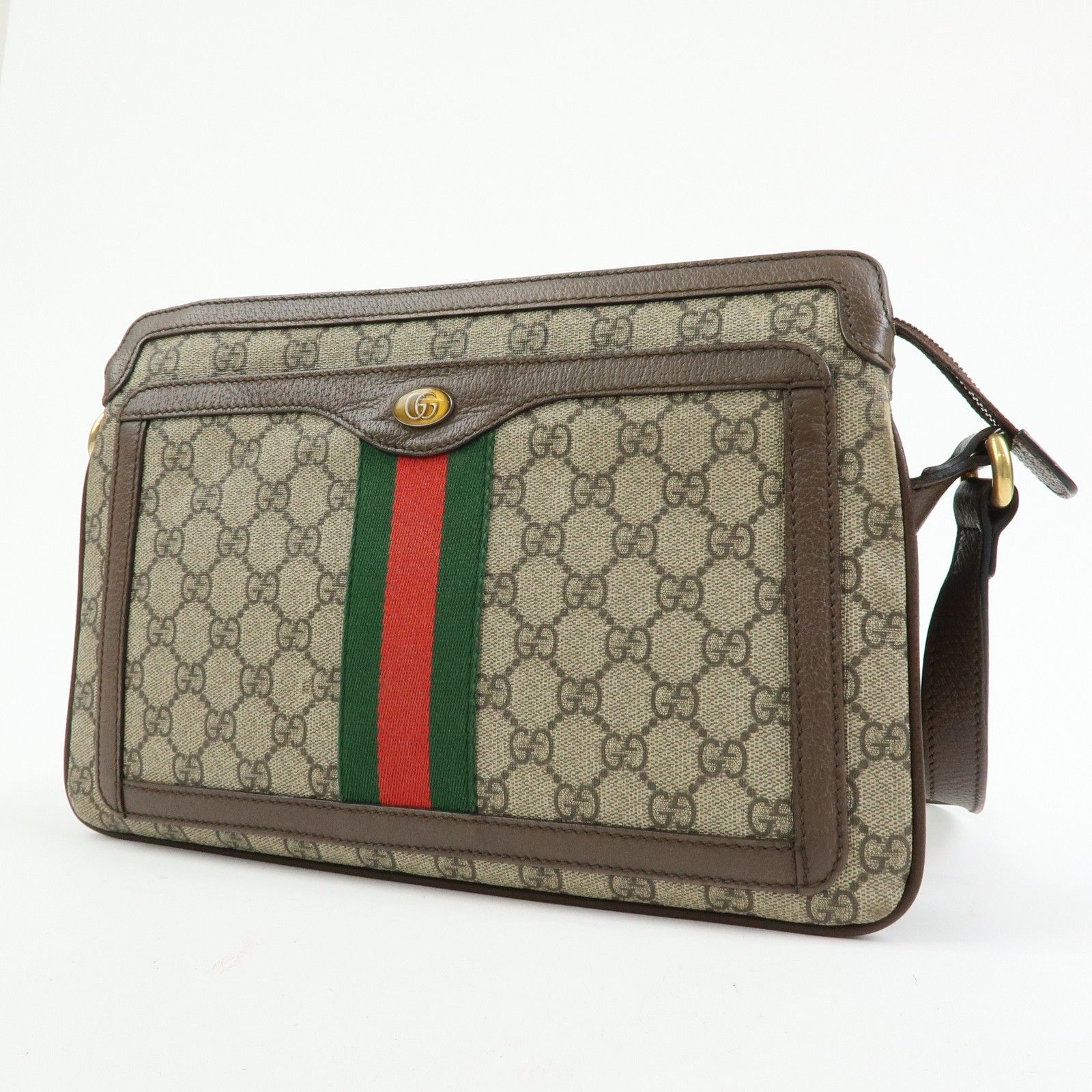GG Supreme Monogram Web Medium Ophidia Shoulder Bag Beige New Acero — view 3