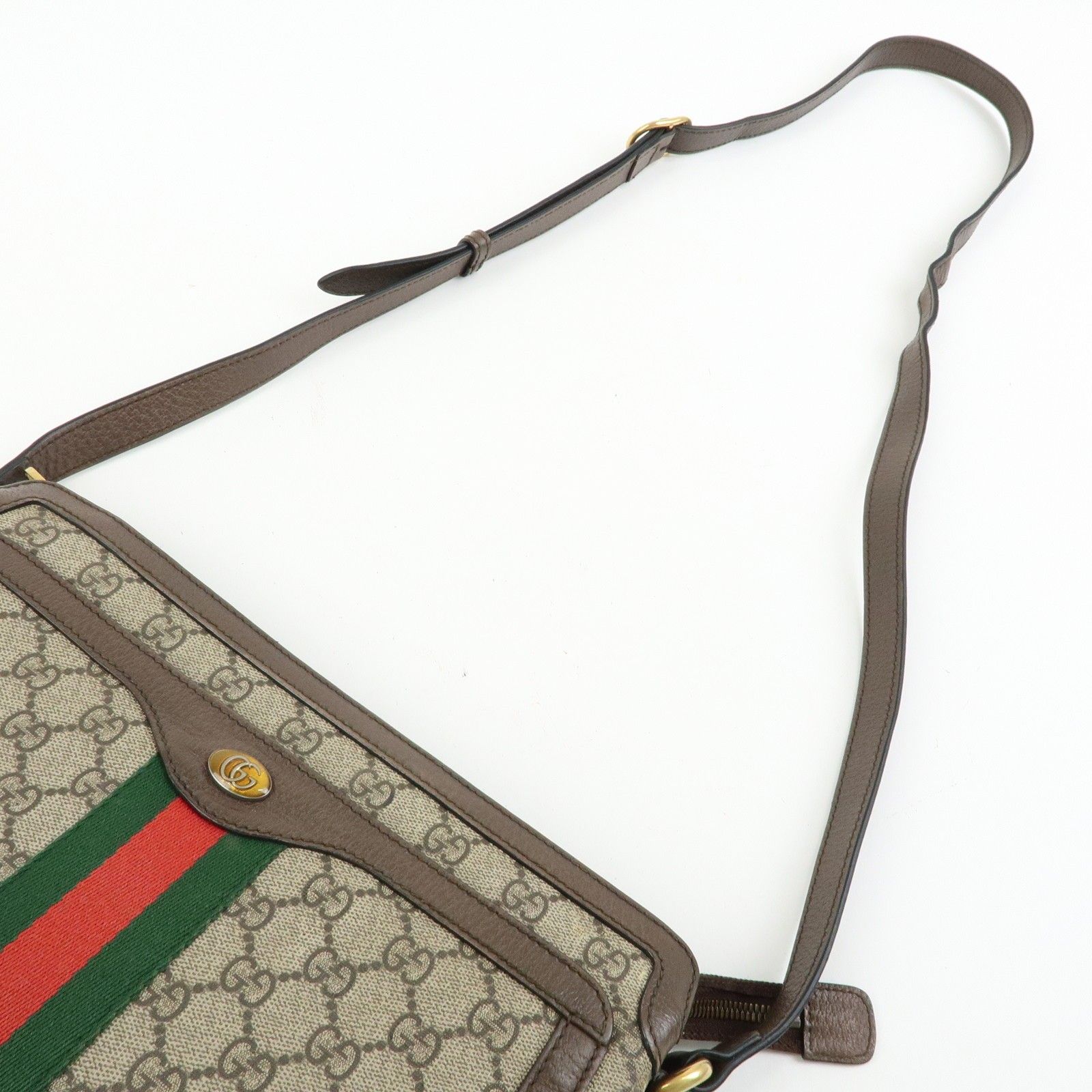 GG Supreme Monogram Web Medium Ophidia Shoulder Bag Beige New Acero — view 6