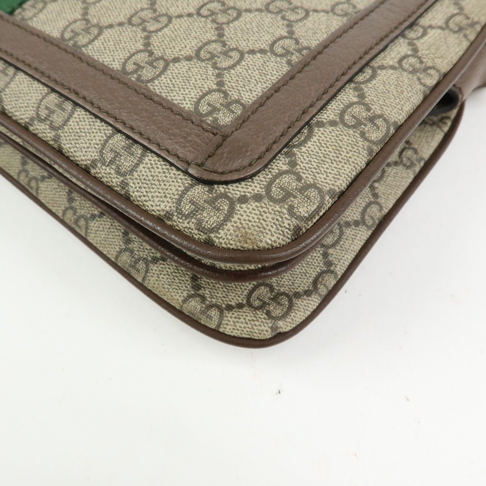 GG Supreme Monogram Web Medium Ophidia Shoulder Bag Beige New Acero — view 9