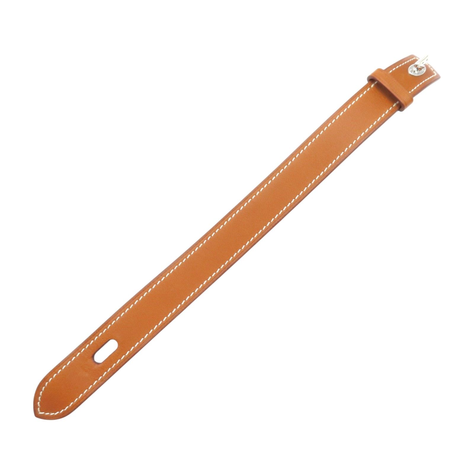 Panache Bracelet Tadelakt Leather Brown T Stamp — view 5