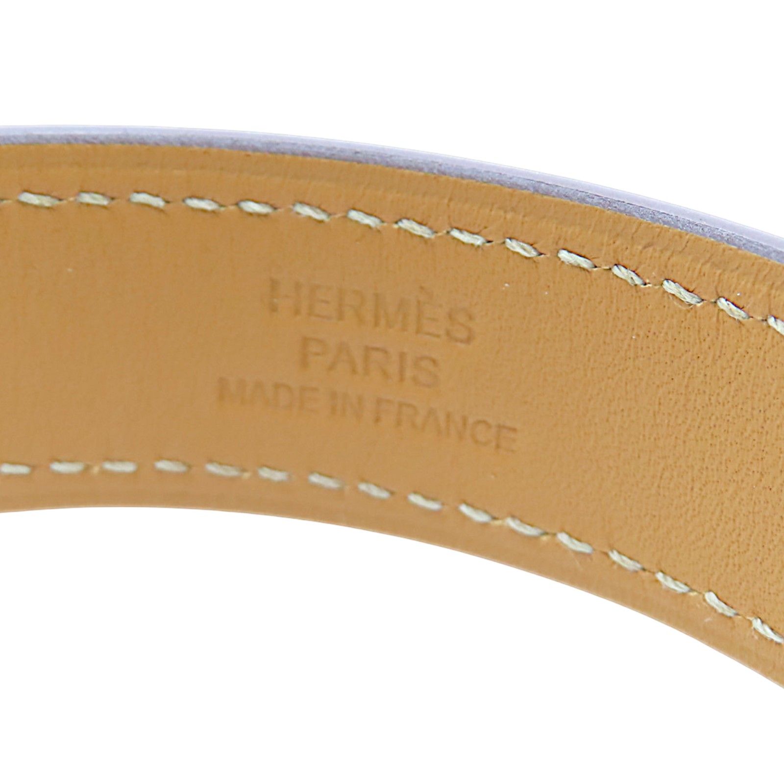Panache Bracelet Tadelakt Leather Brown T Stamp — view 6