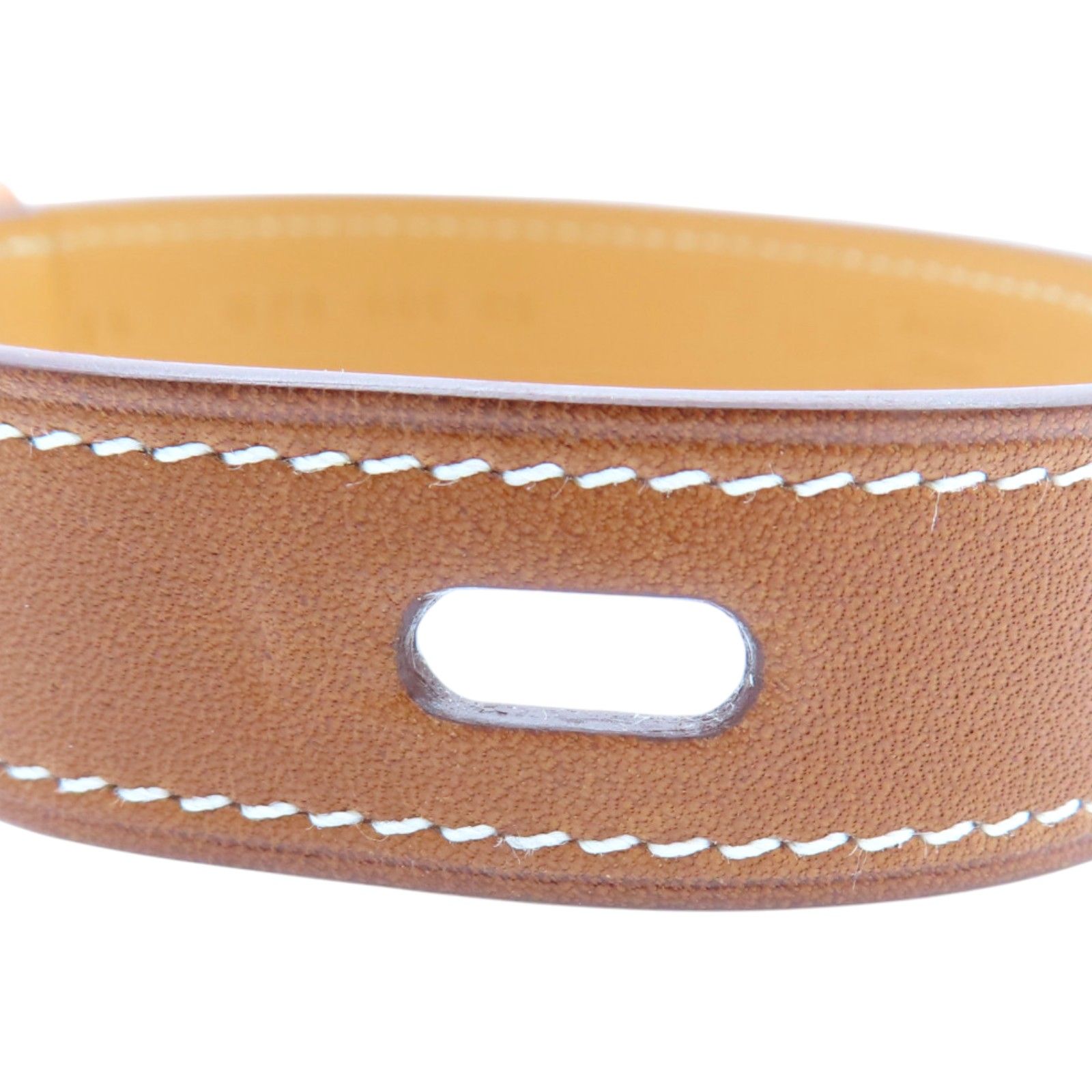 Panache Bracelet Tadelakt Leather Brown T Stamp — view 8