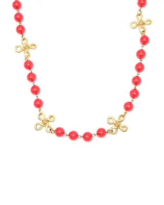 Coco Mark Beads Long Necklace