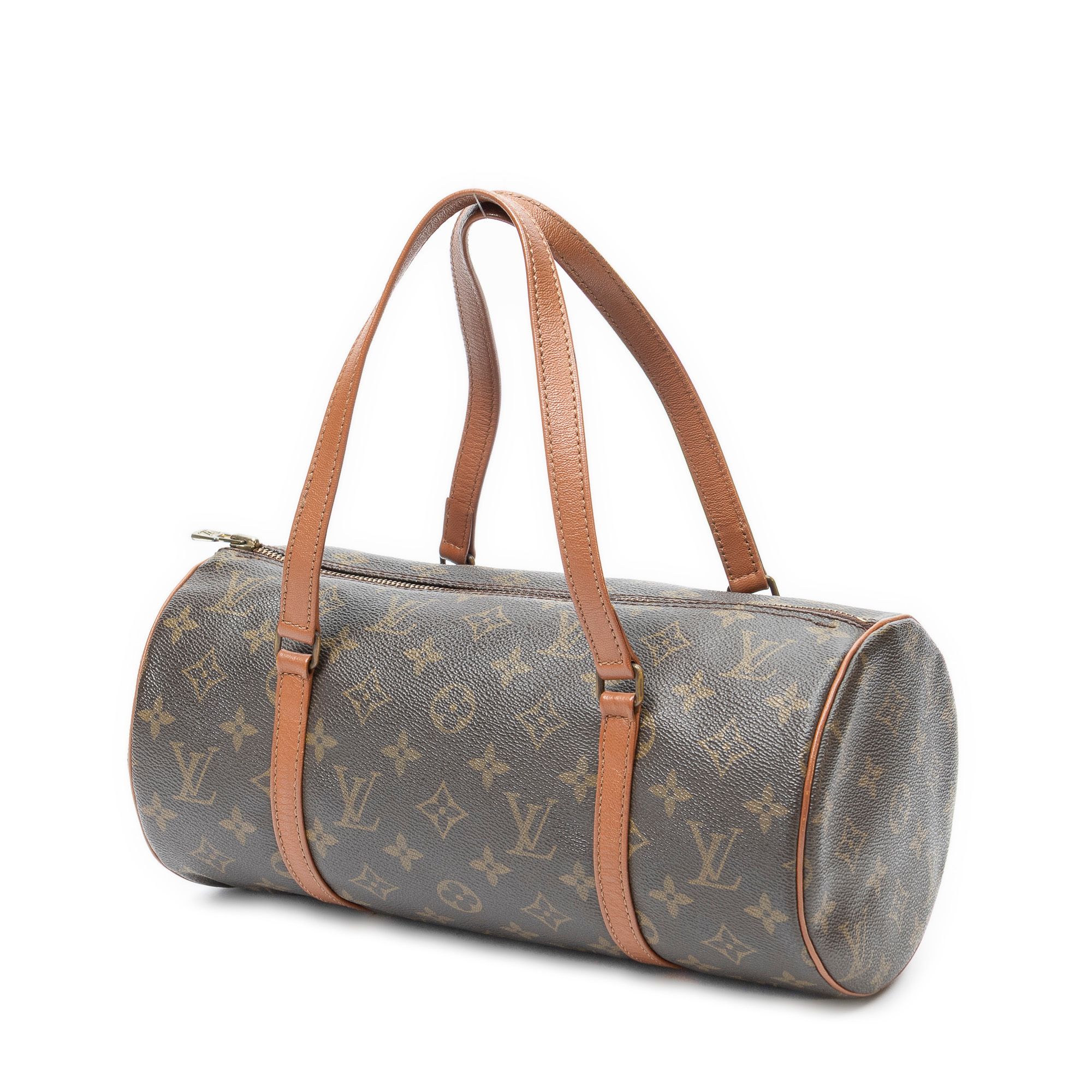 Papillon 30 Brown Monogram Canvas Golden Brass — view 2