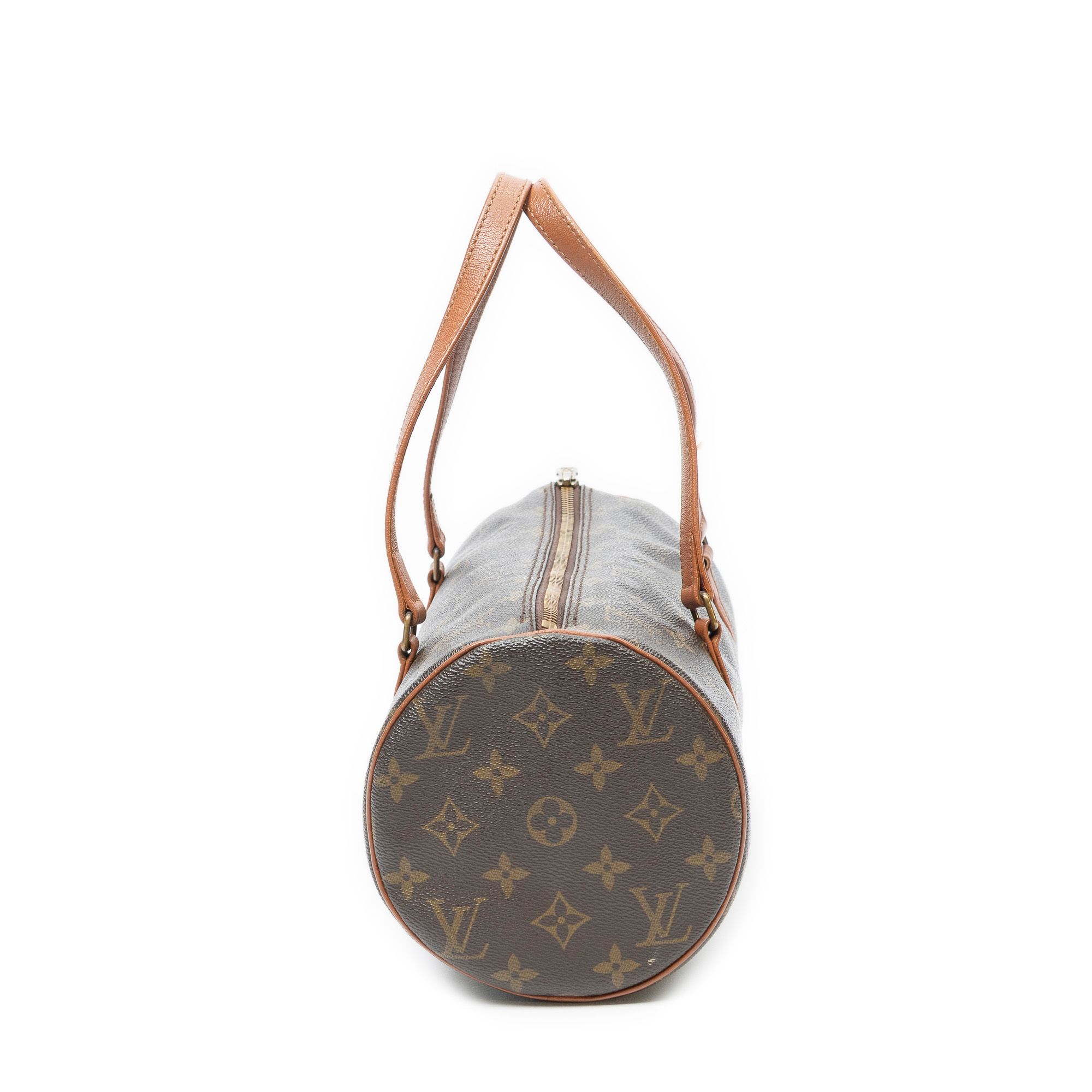 Papillon 30 Brown Monogram Canvas Golden Brass — view 3