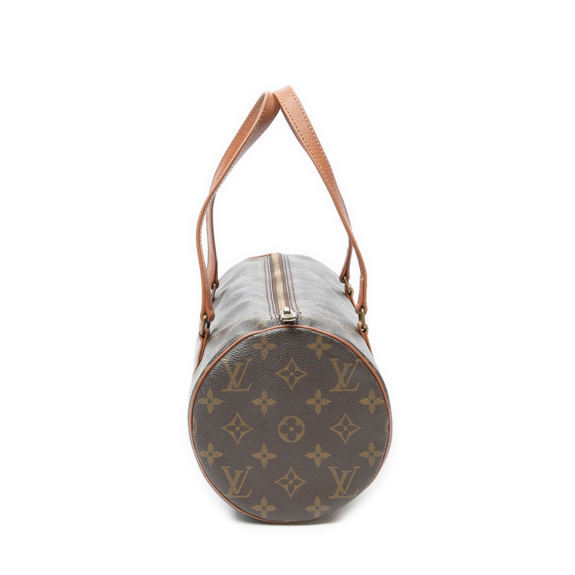 Papillon 30 Brown Monogram Canvas Golden Brass — view 4