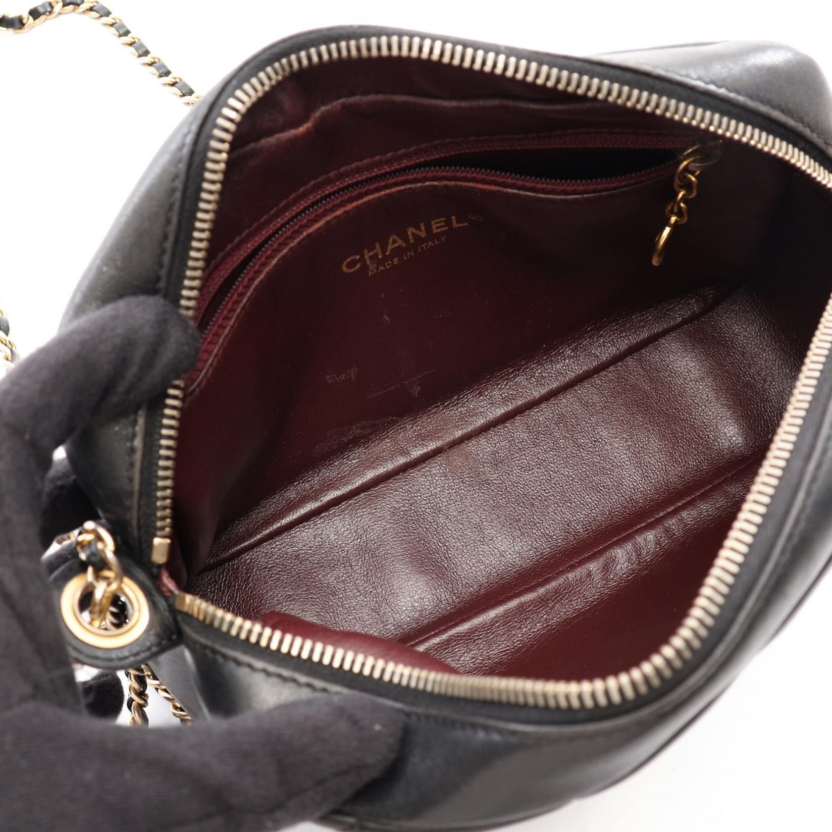 Lambskin Quilted Small Diamond CC Camera Case — view 3