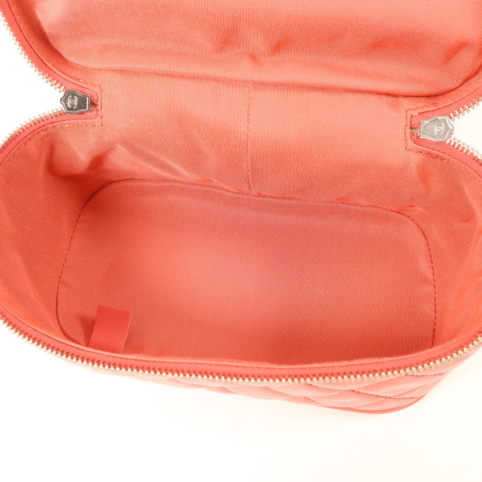 Pink Quilted Crumpled Leather and PVC Vanity Flap — view 6