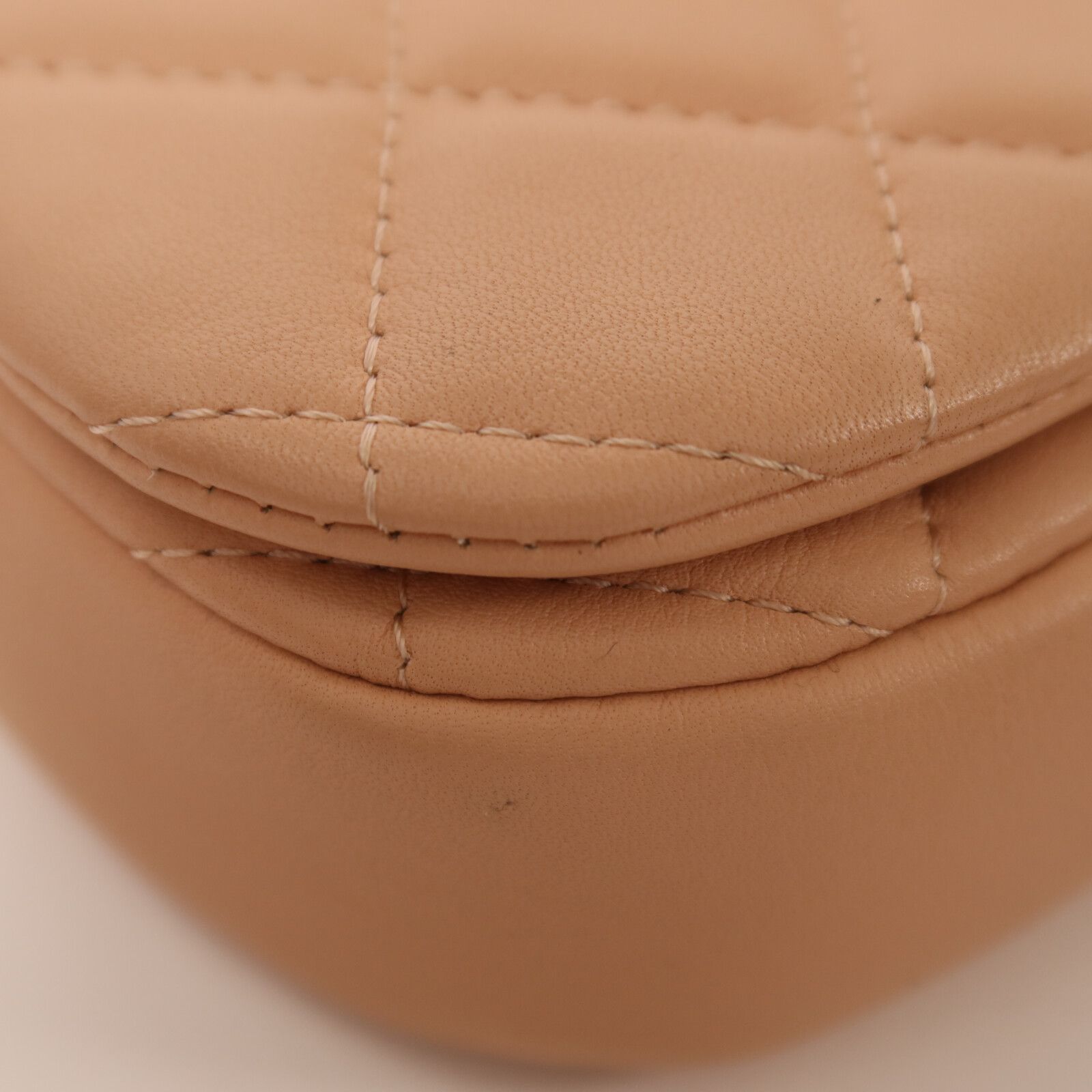 Pink Cowhide Leather Chain Shoulder Bag Calfskin (cowhide) — view 12