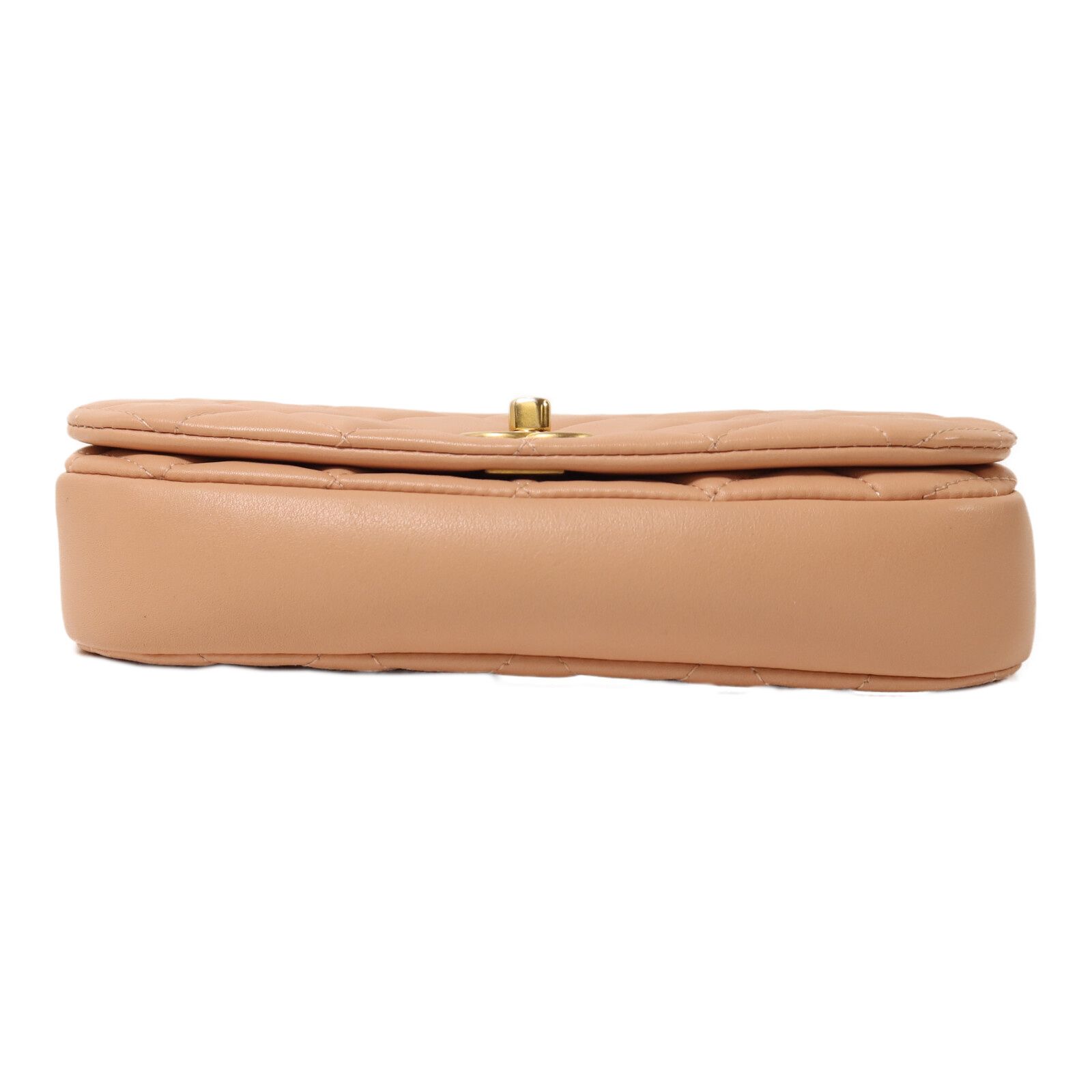 Pink Cowhide Leather Chain Shoulder Bag Calfskin (cowhide) — view 4