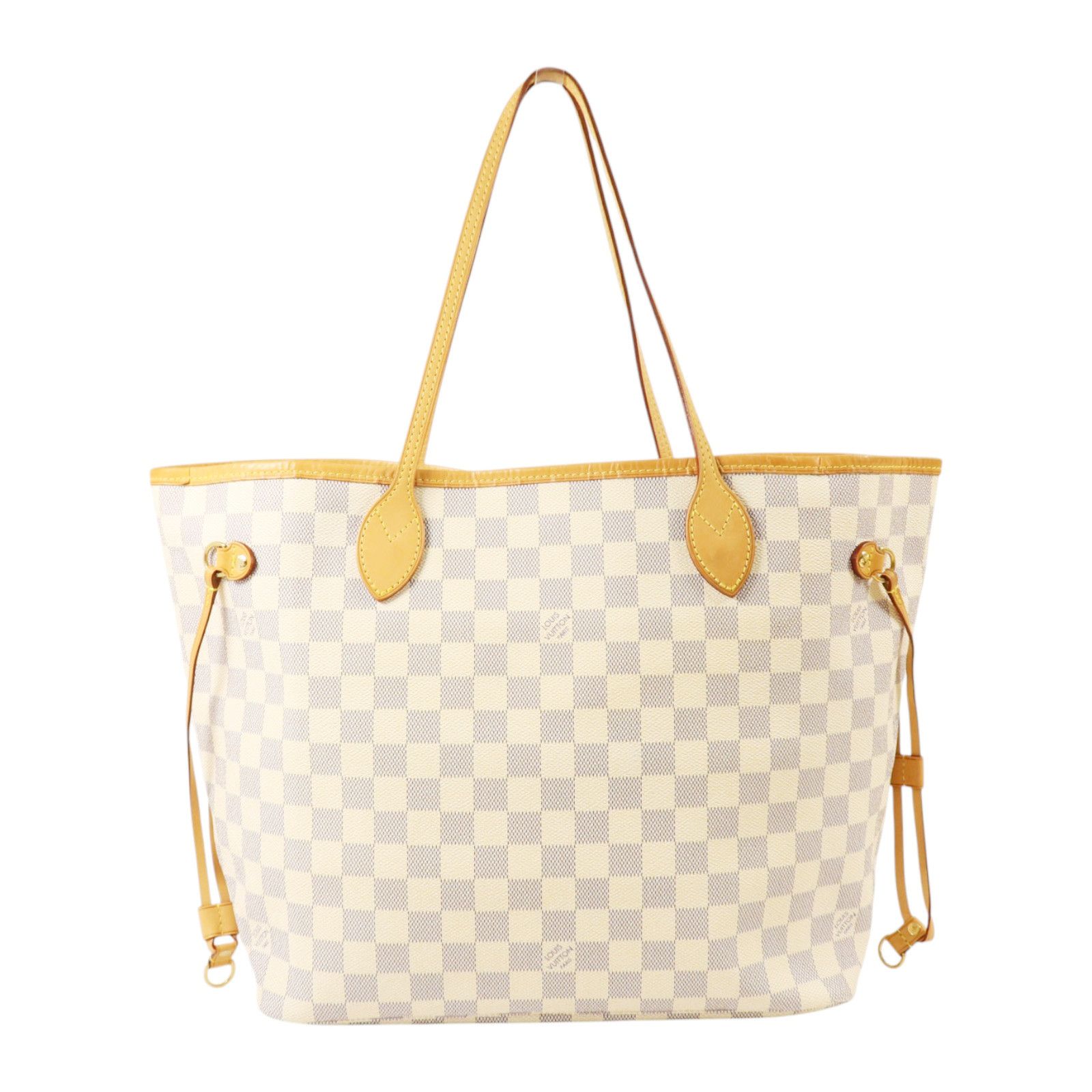Neverfull Mm Gold Shoulder Bag White Tote Bag N 40604 — view 2