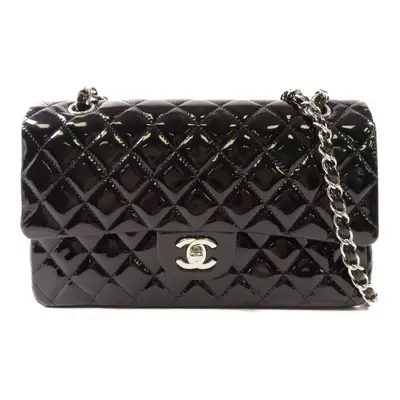 Medium Classic Double Flap, Patent Calf Quilted