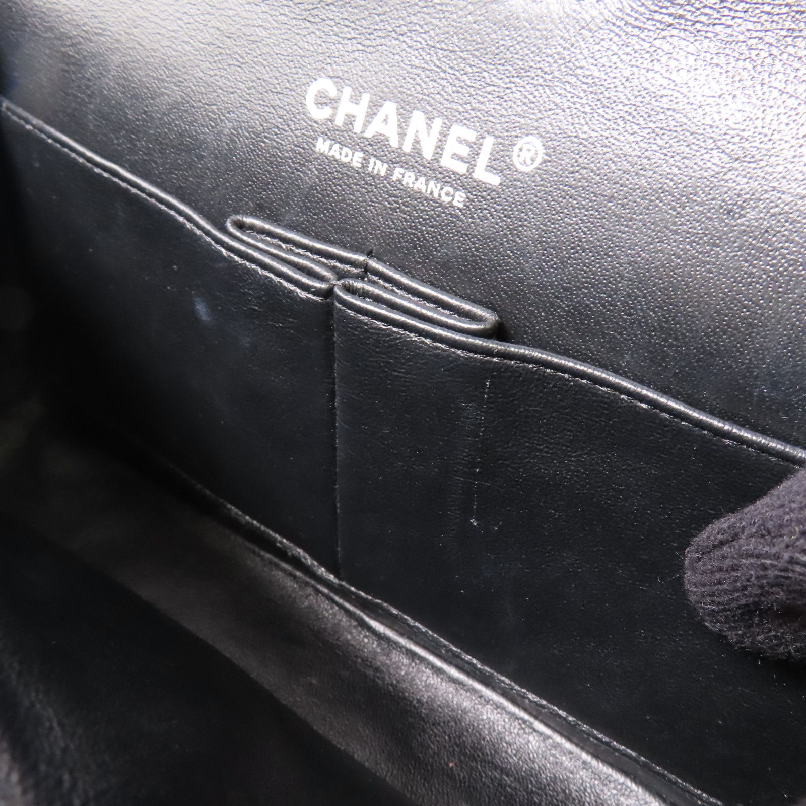 Medium Classic Double Flap, Patent Calf Quilted — view 23