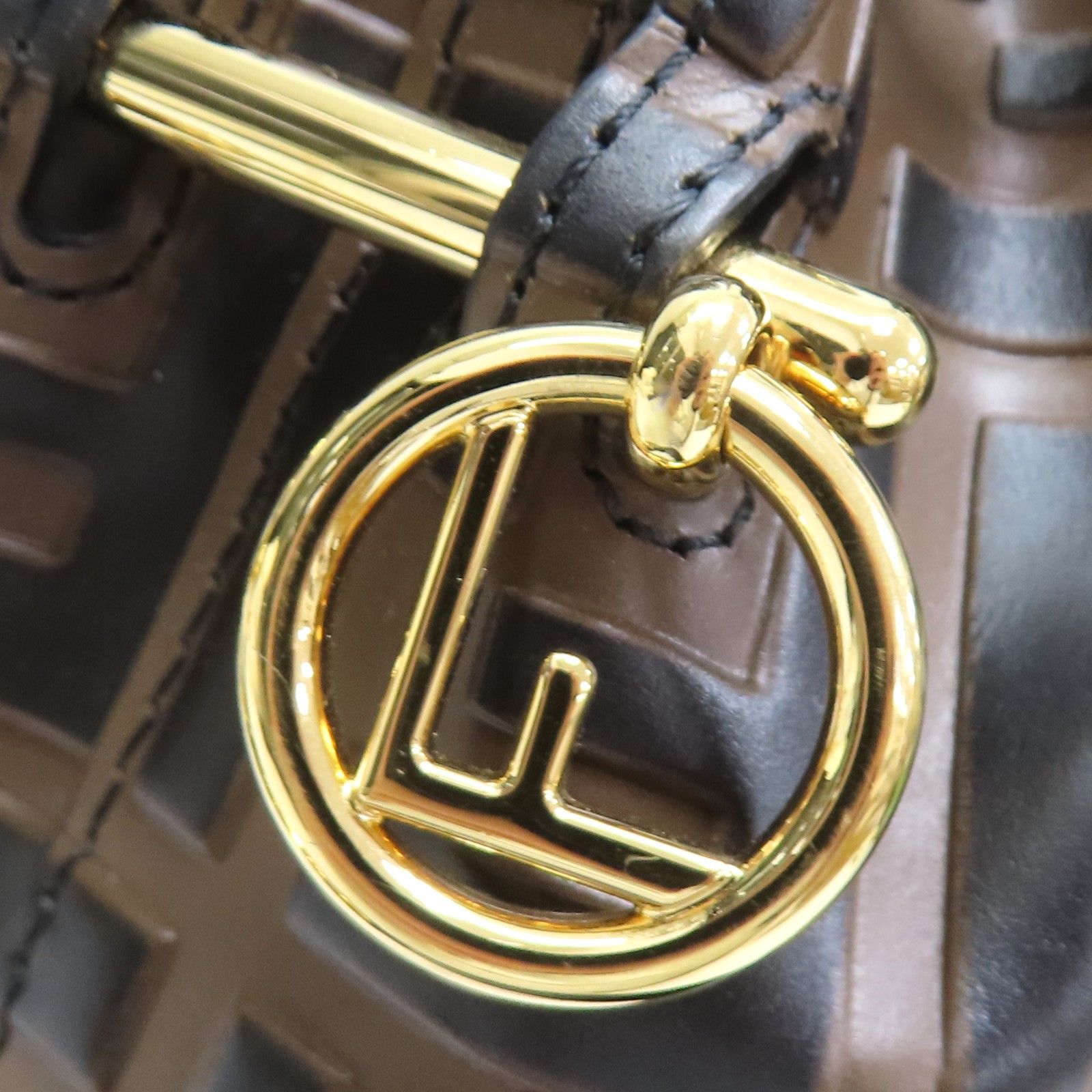 Mon Tresor Drawstring Bucket Bag Brown Leather 8bs 010 — view 17
