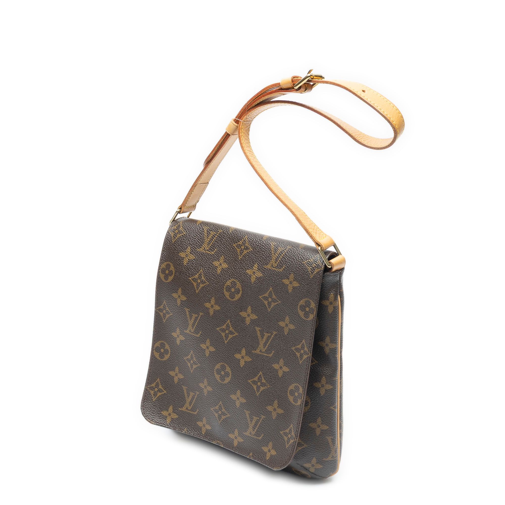 Musette Salsa Brown Monogram Canvas Golden Brass — view 2