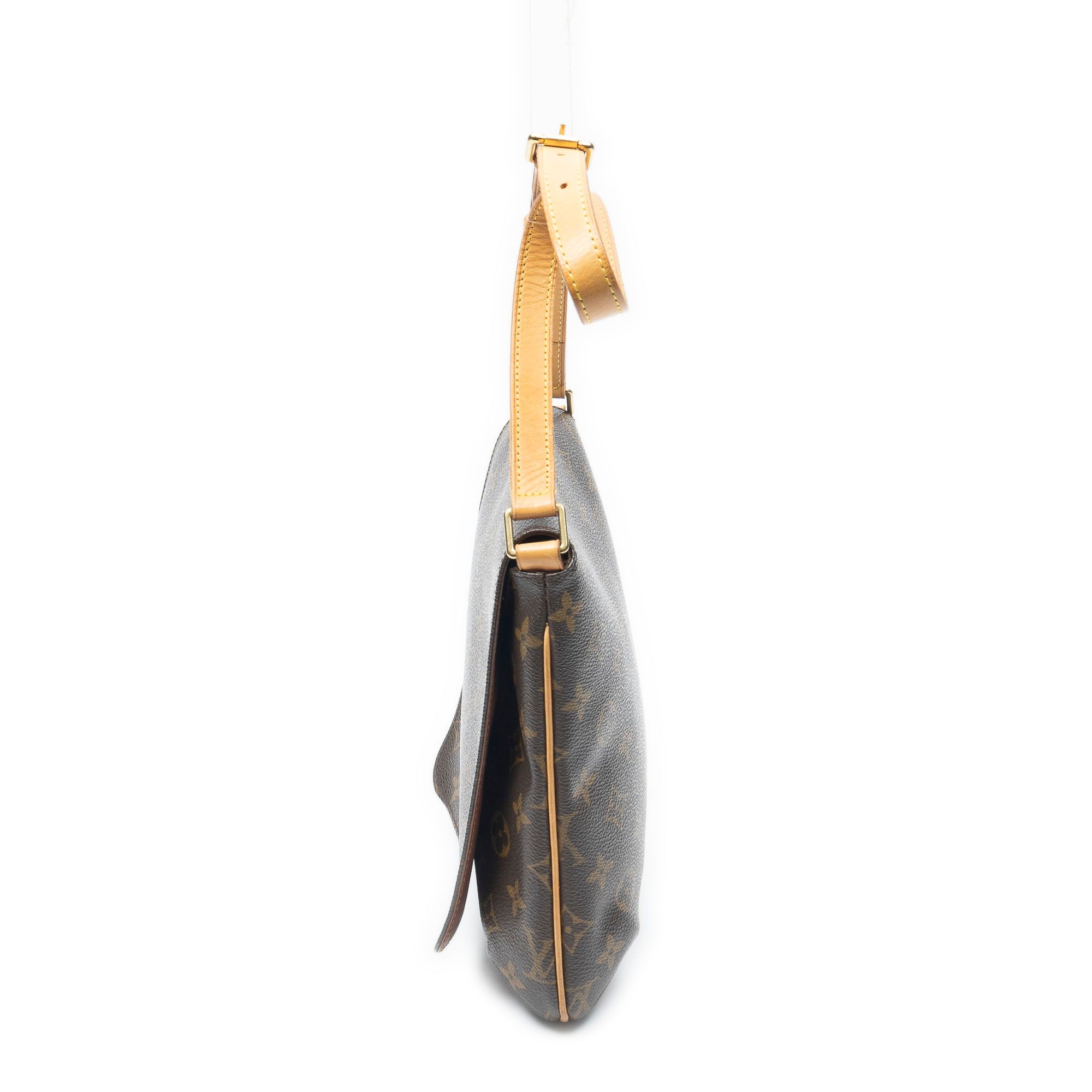 Musette Salsa Brown Monogram Canvas Golden Brass — view 3