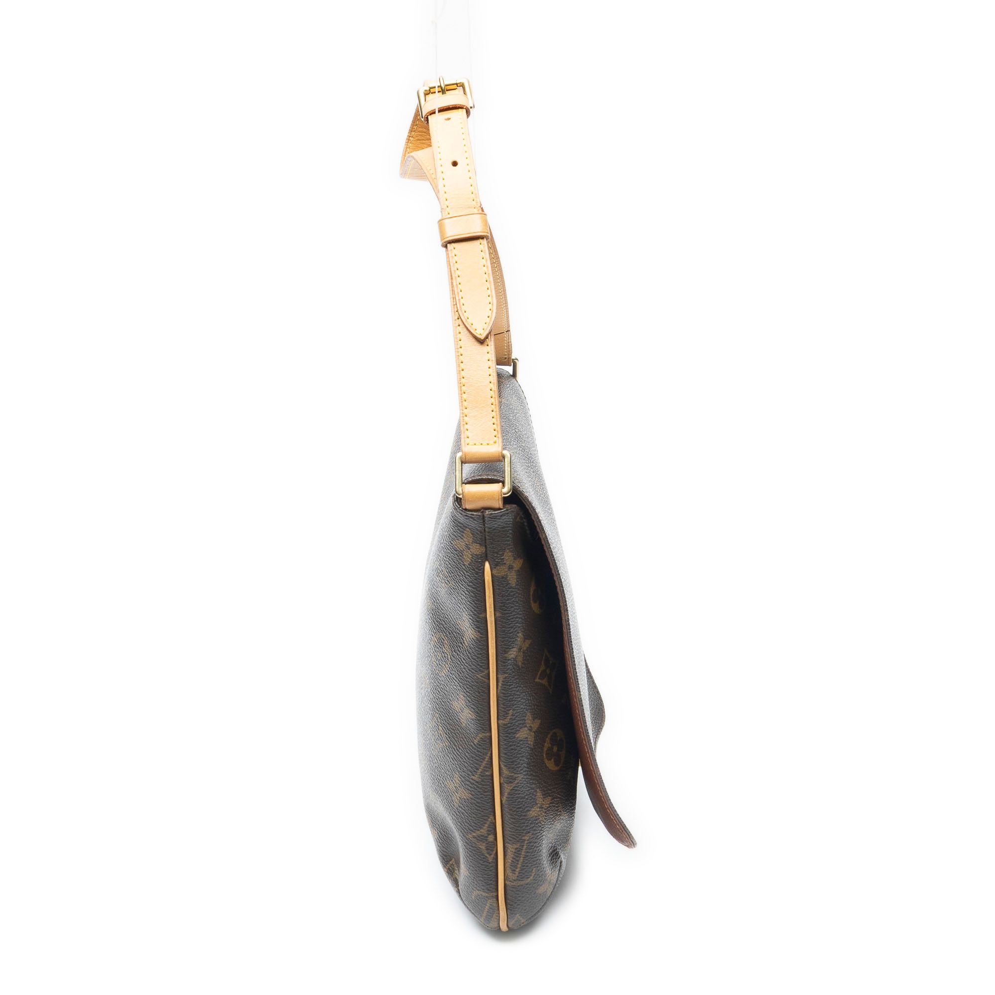 Musette Salsa Brown Monogram Canvas Golden Brass — view 4