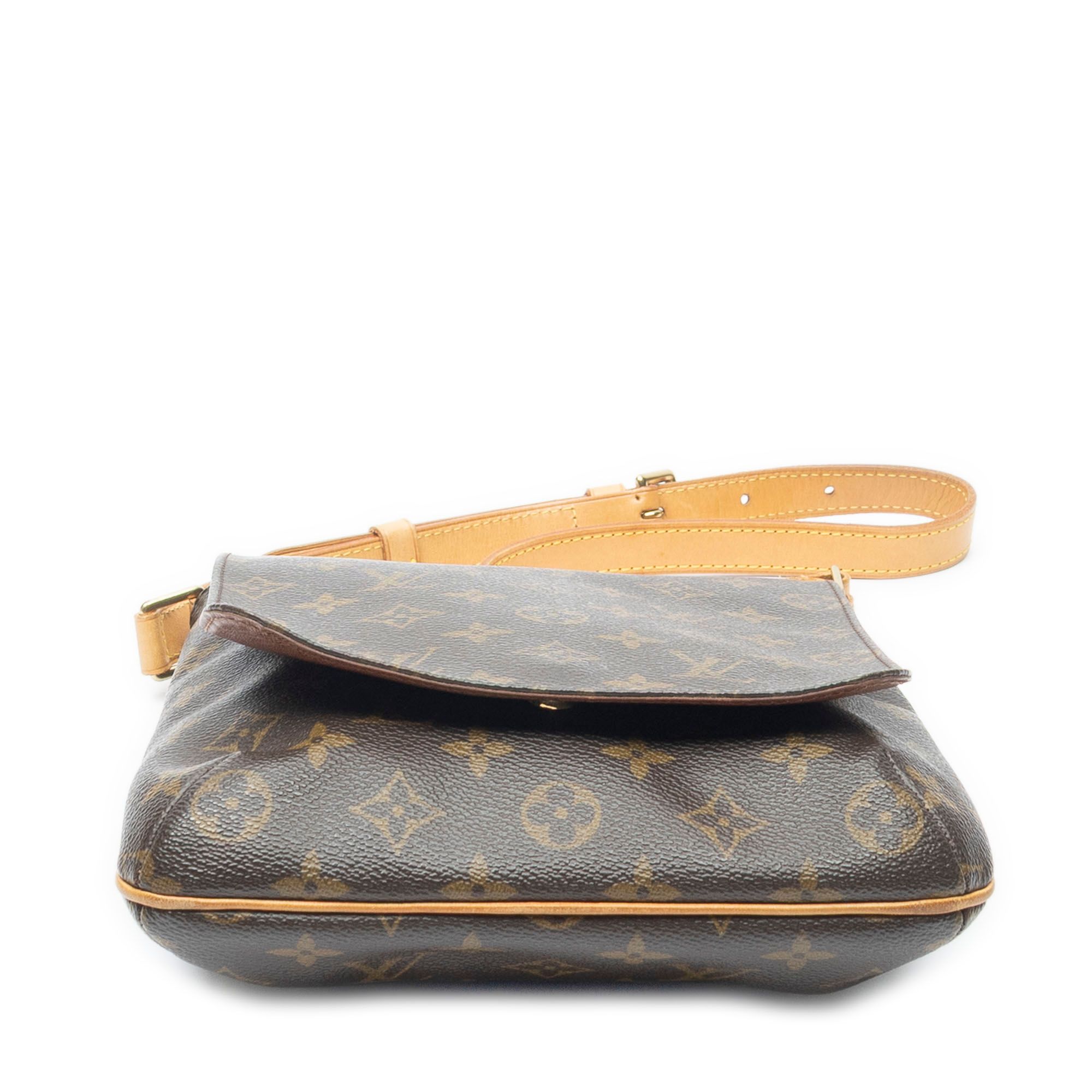 Musette Salsa Brown Monogram Canvas Golden Brass — view 6