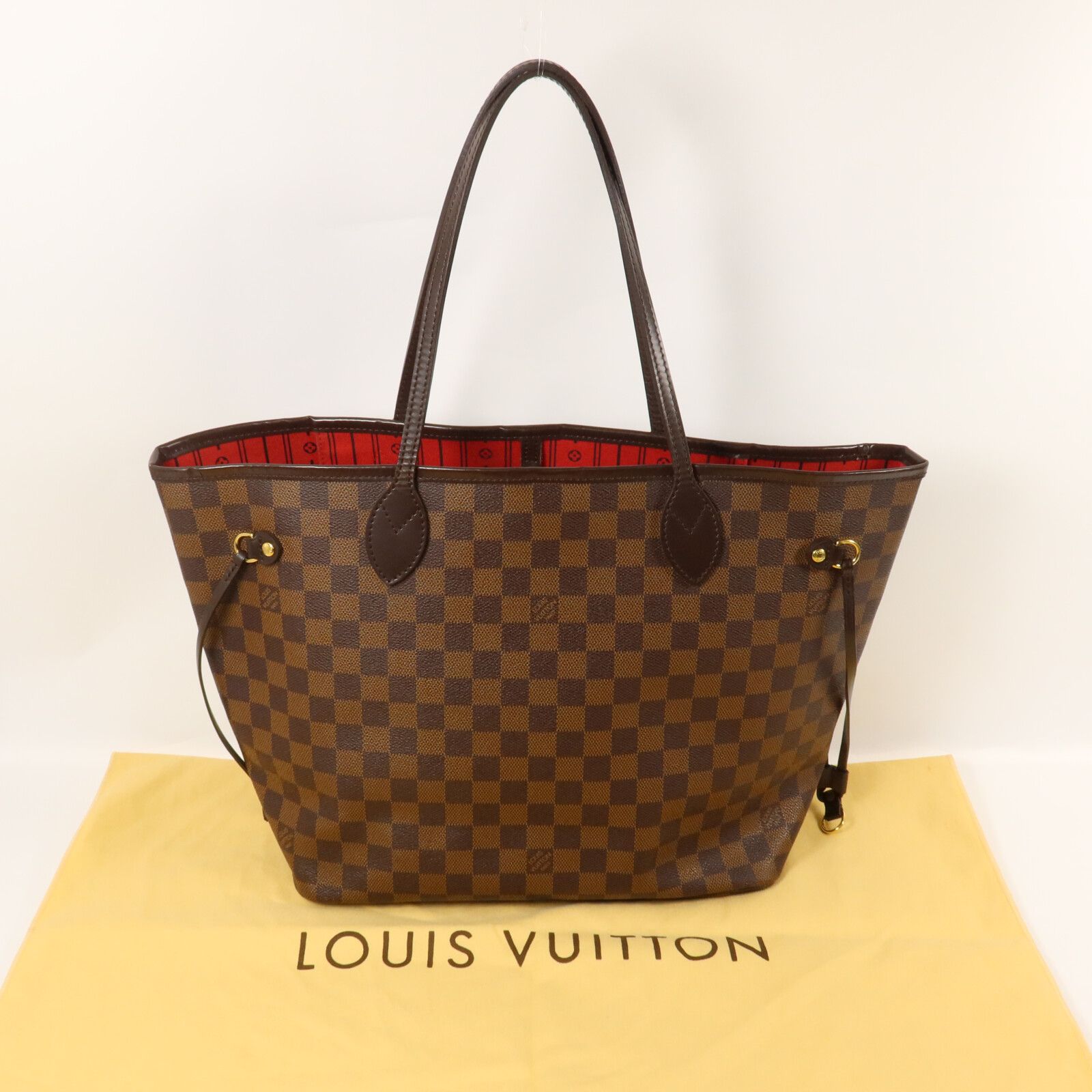 Damier Neverfull Mm Handbag Brown/red Tote Bag N 51105 — view 9