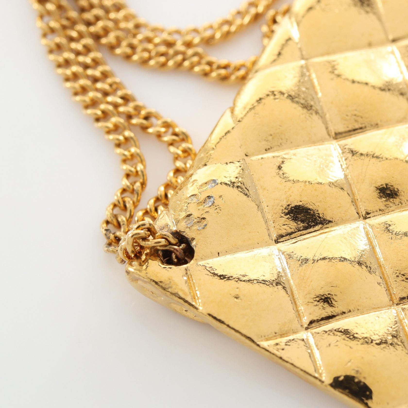 Vintage Quilted Flap Bag CC Brooch, Victoire de Castellane Era — view 5