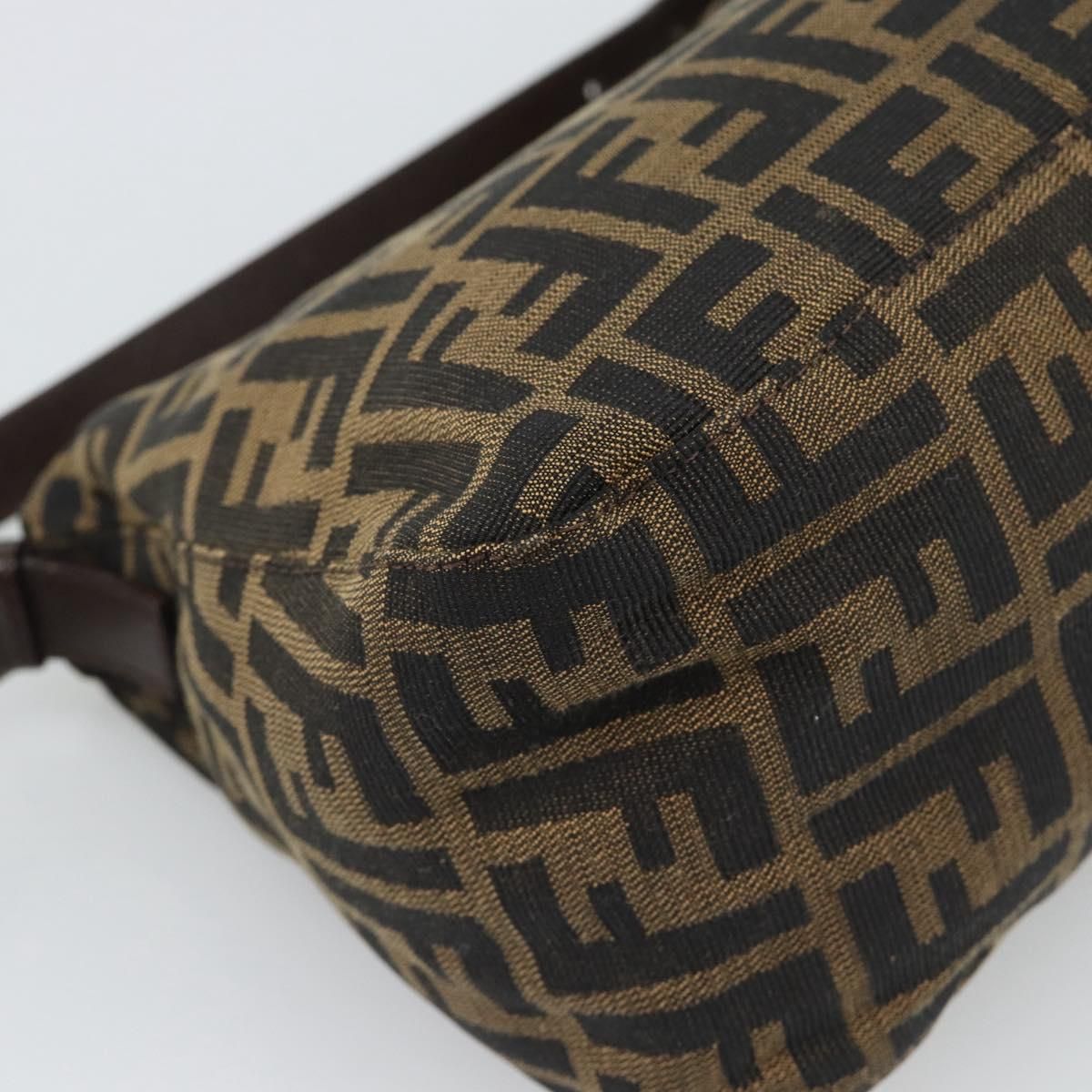 Mama Baguette Shoulder Bag Brown Silver Auth, Brown — view 17
