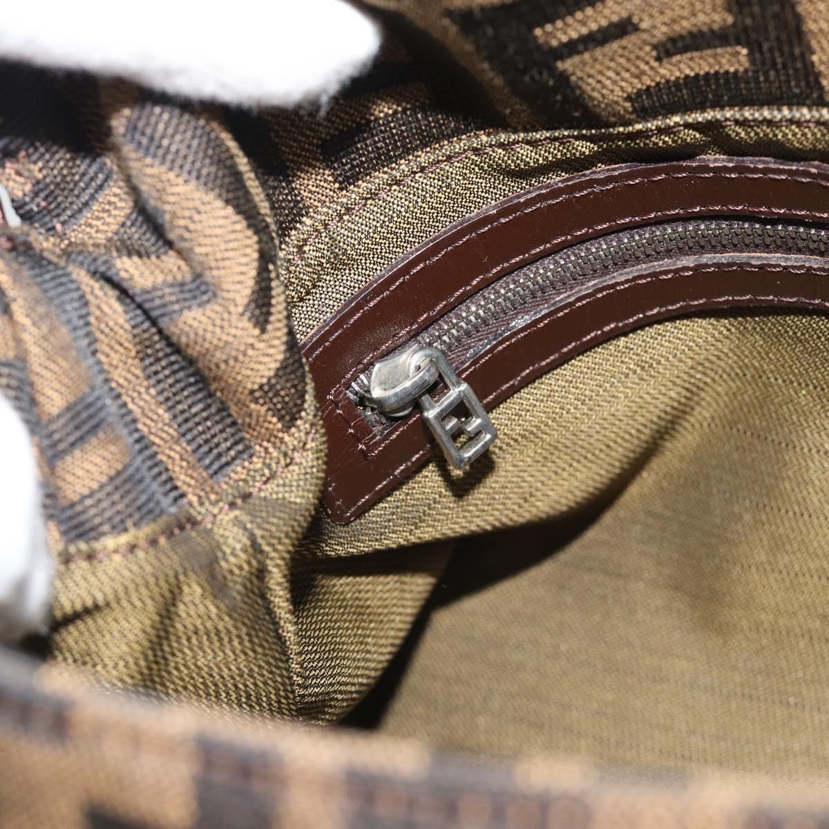 Mama Baguette Shoulder Bag Brown Silver Auth, Brown — view 21