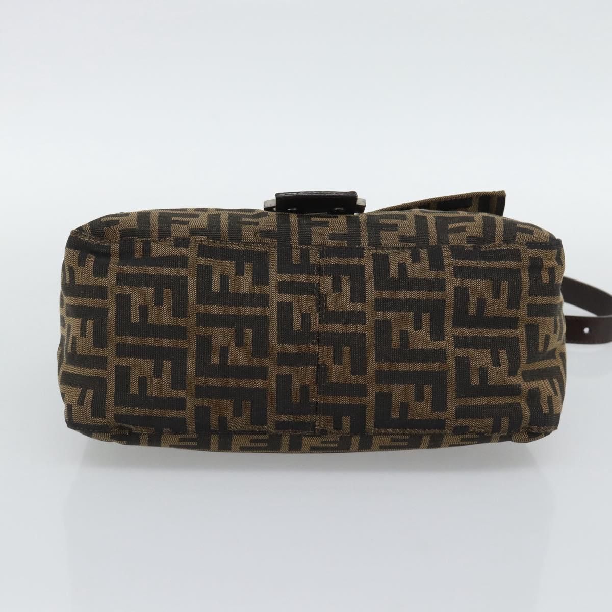 Mama Baguette Shoulder Bag Brown Silver Auth, Brown — view 5